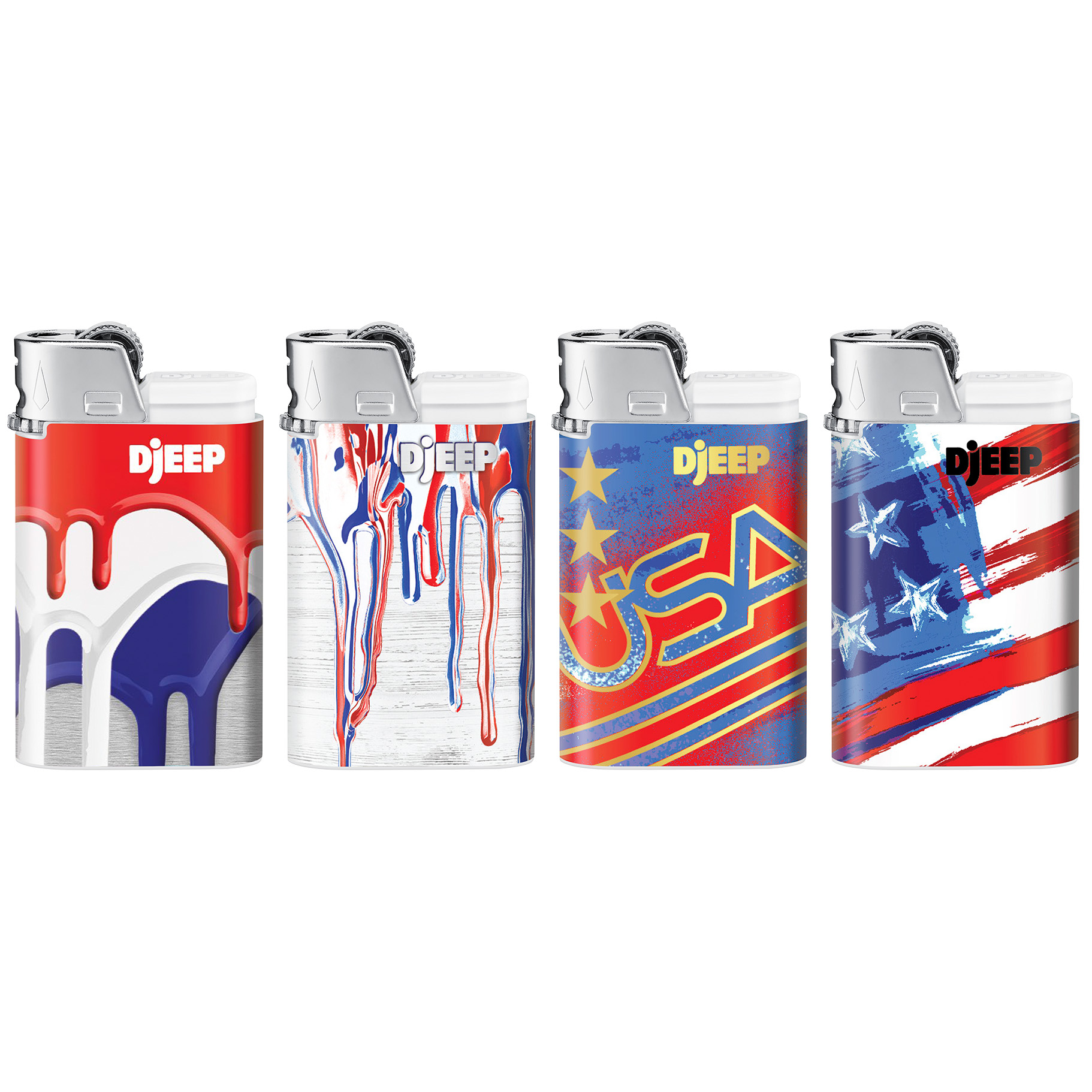 DJEEP Pocket Lighters, AMERICANA Collection Textured Metallic