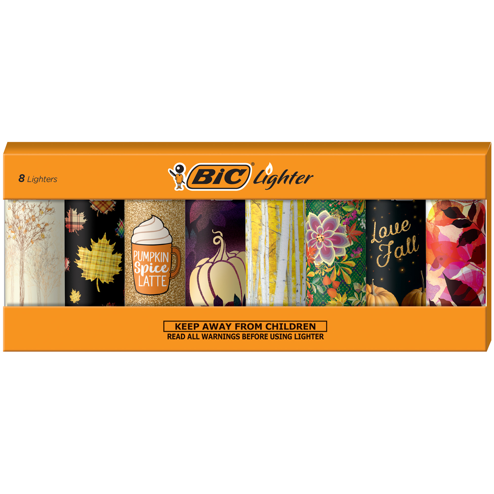 BIC Special Edition Autumn Series Lighters, Set of 8 Lighters