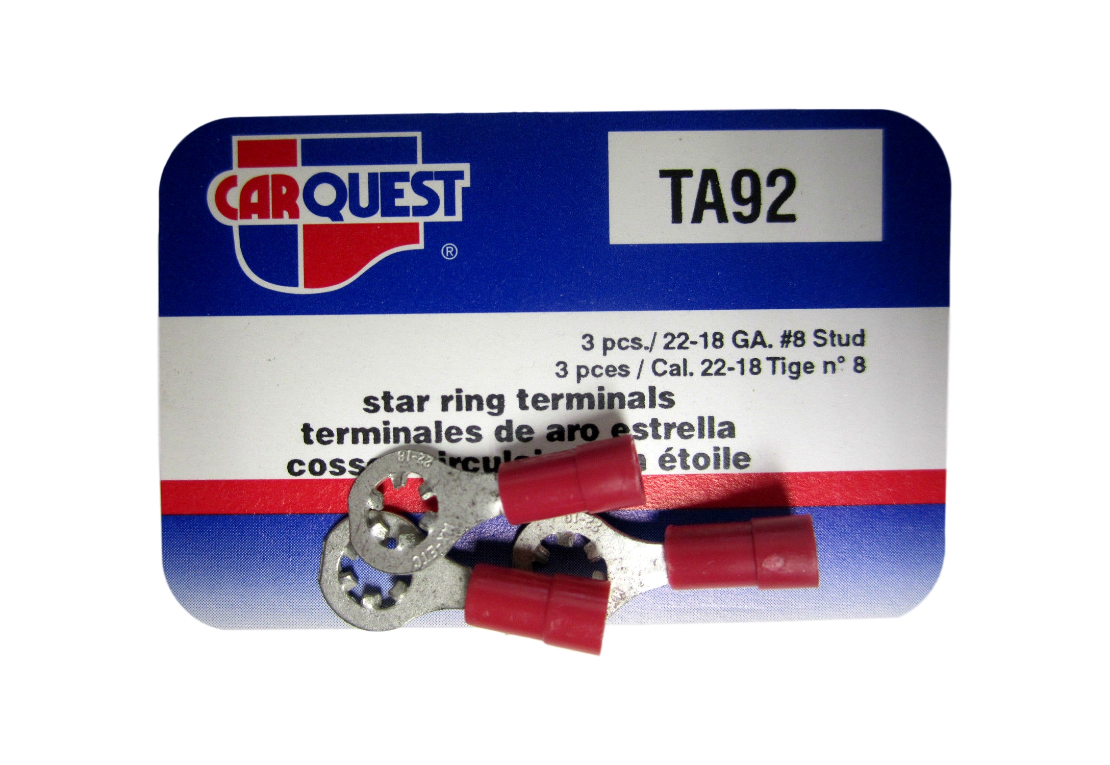 その他 TA Carquest TA92 TA 92 22-18 Gauge #8 Stud Star Ring Terminals Brand