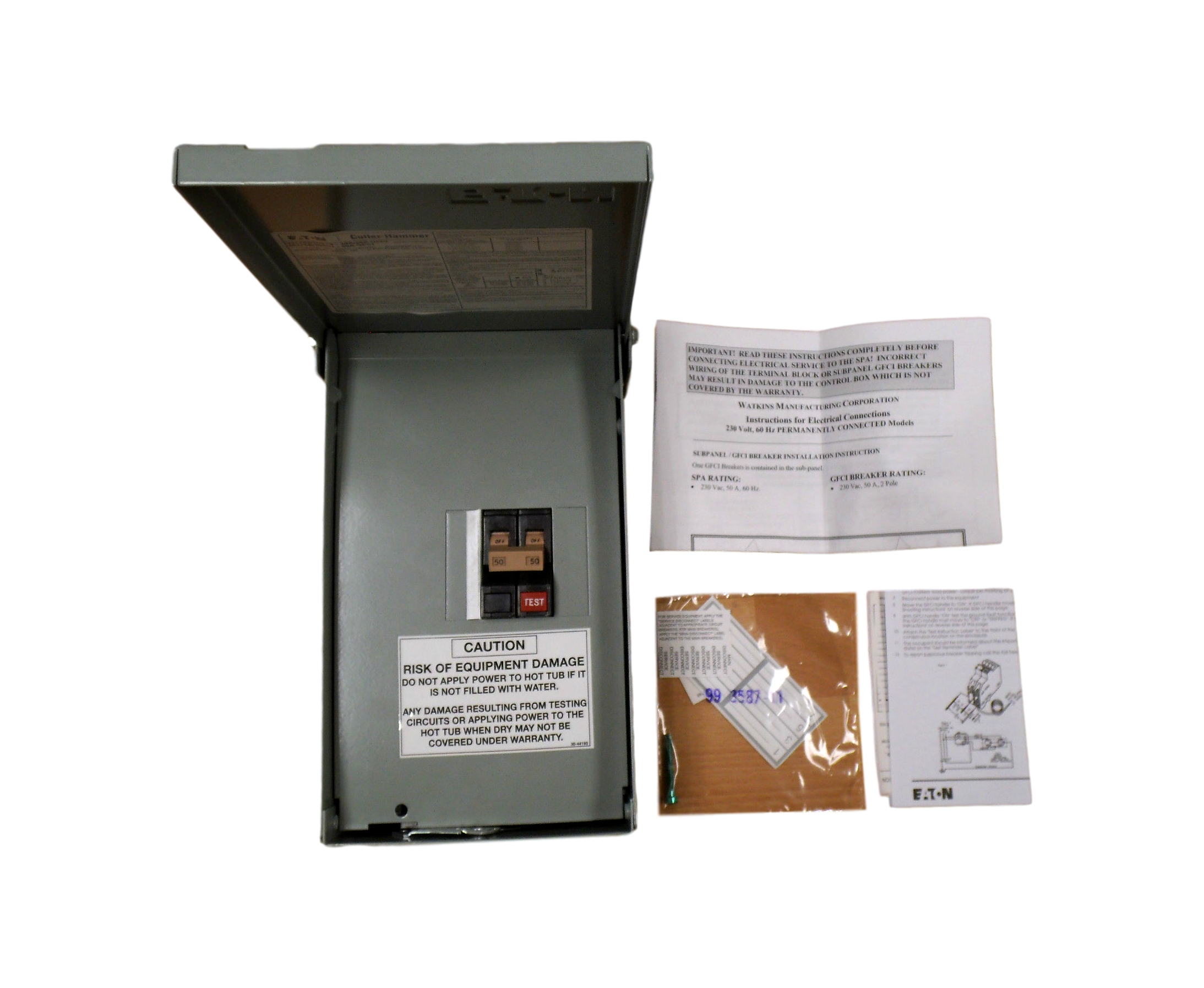 Eaton & Watkins 301758 230V 50 Amp Subpanel 4 Circuit Breaker Box | eBay