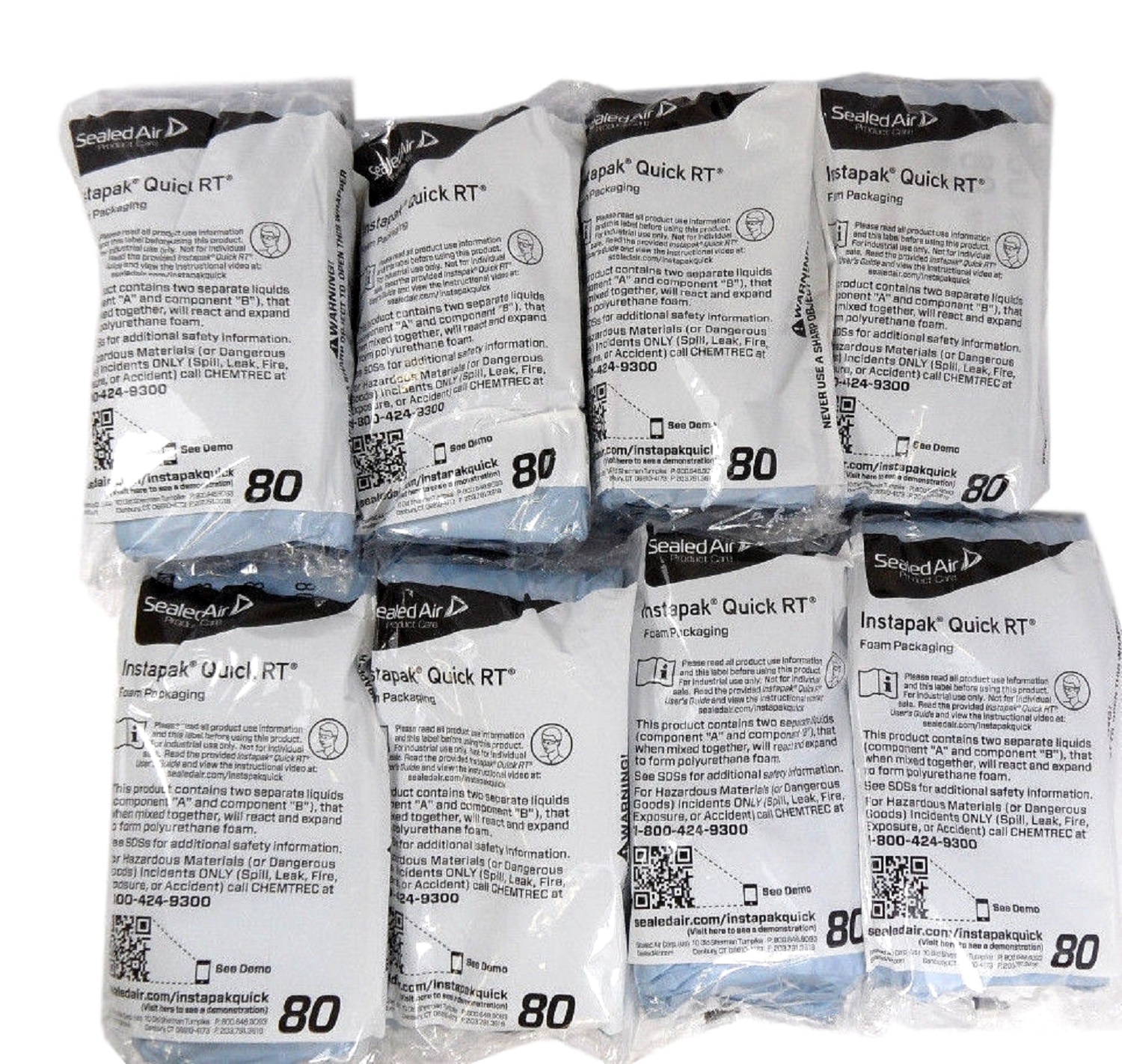 Sealed Air Instapak Quick RT 80 Foam Packaging 22" x 27" lot 8 Bags