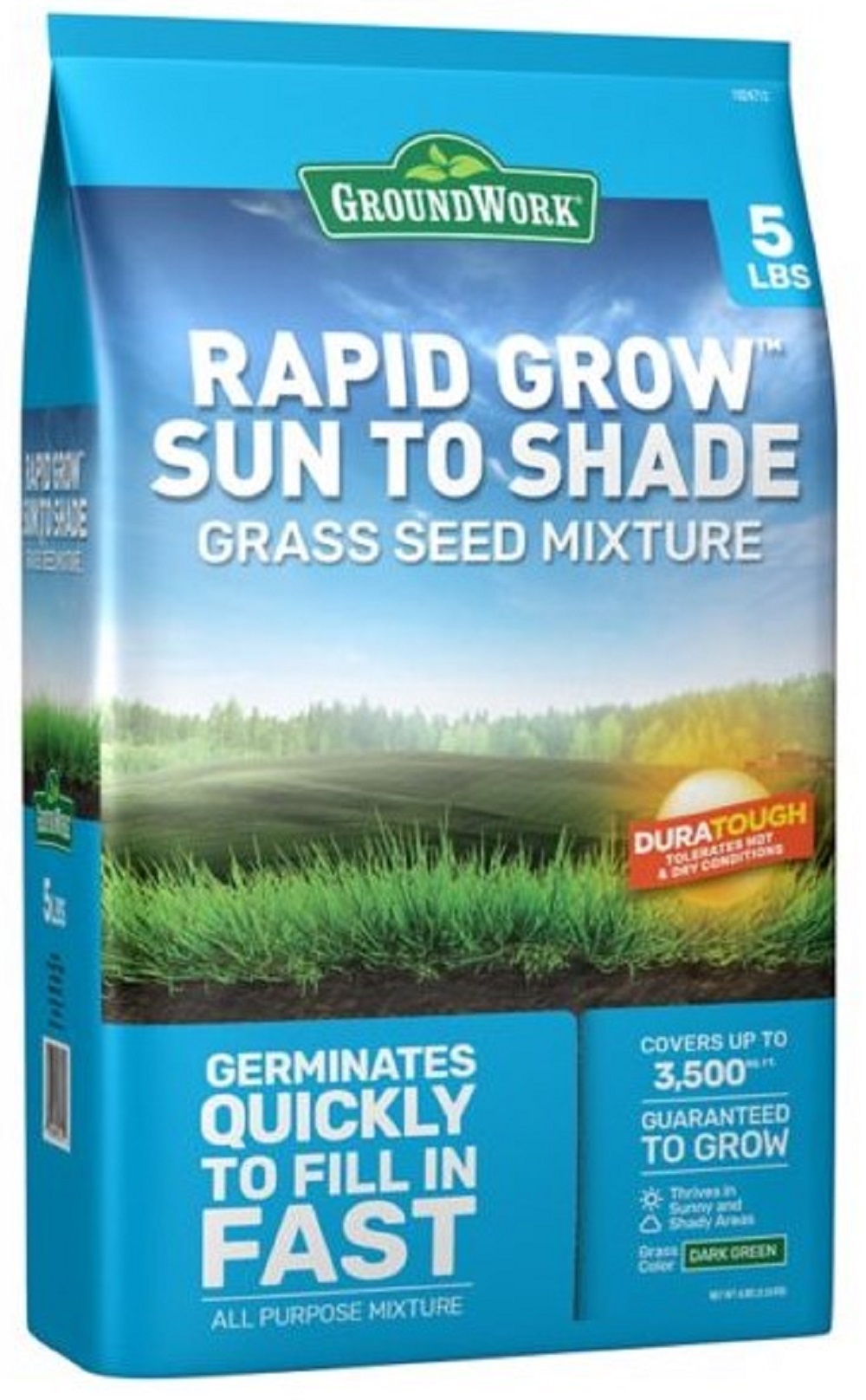 GRASS.S GroundWork 440AP0053UC-5 Sun and Shade Grass Seed 5lb Mix