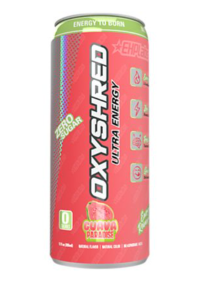 OxyShred Energy Beverage w/ L-Carnitine - Guava Paradise, 12 Cans, 12 Fl Oz  Each