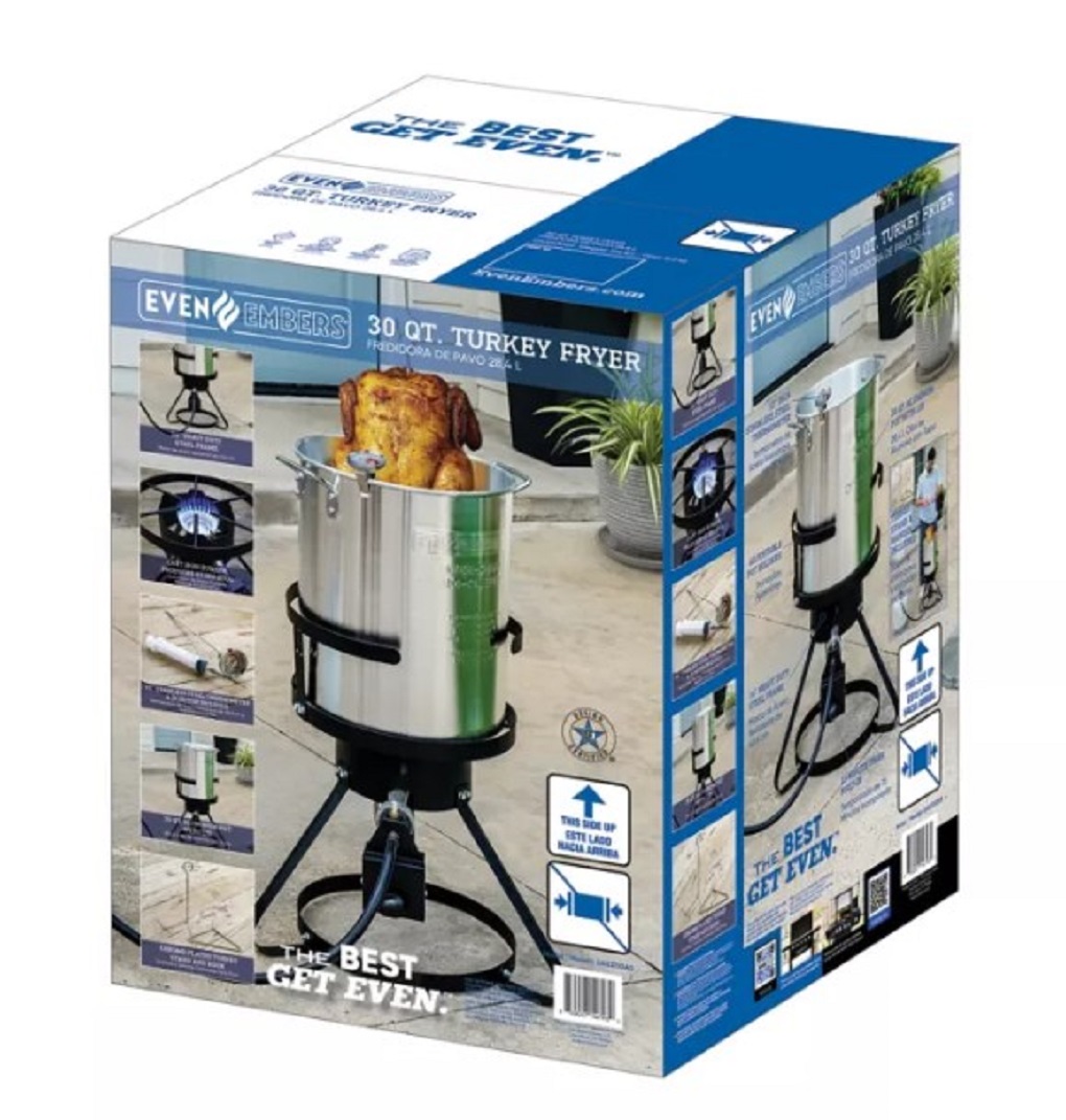 Even Embers GAS3130AS Aluminum Pot Outdoor Turkey Fryer- 30