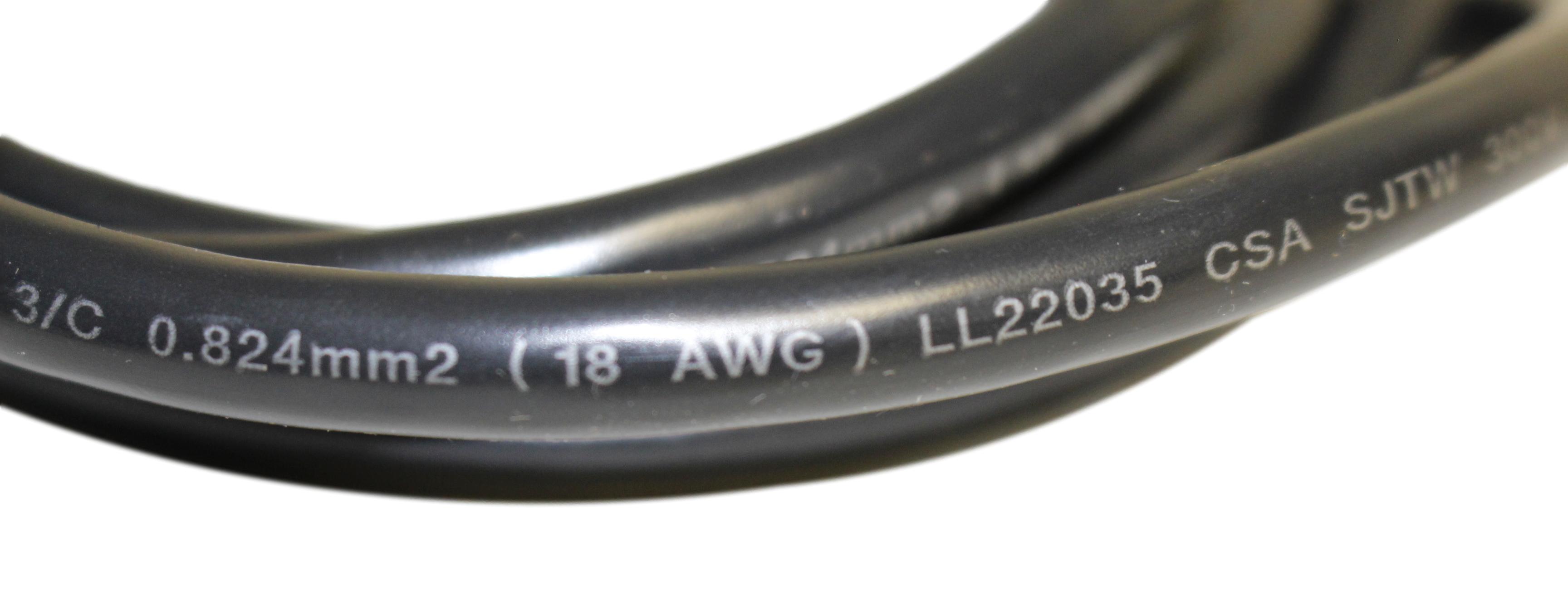 HYDRO LL22035 18 AWG CSA SJTW Power Cable Cord | eBay
