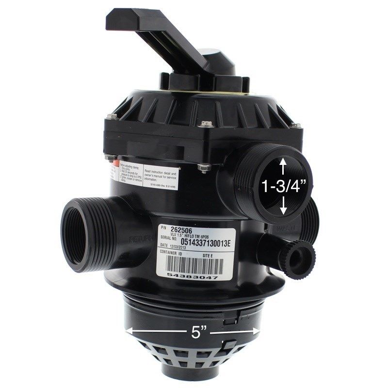 Pentair 262506 6Way Clamp Style Valve Replacement Pool or Spa Sand