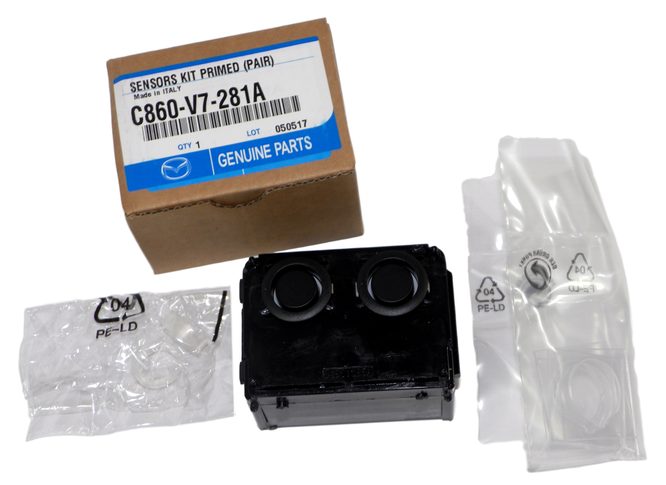 Genuine OEM Mazda C860-V7-281A Rear Parking Sensor, Primed