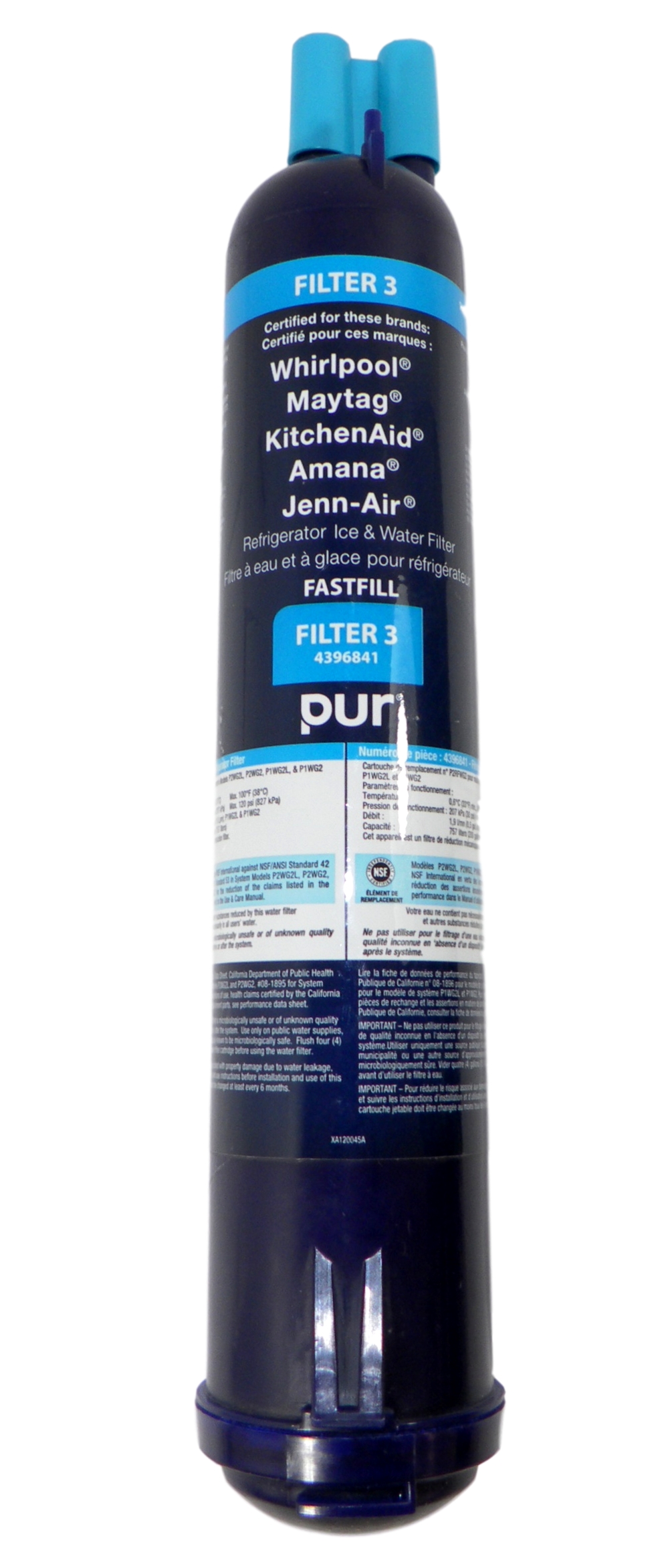 Pur 4396841 PushButton Refrigerator Ice & Water Filter fits Whirlpool
