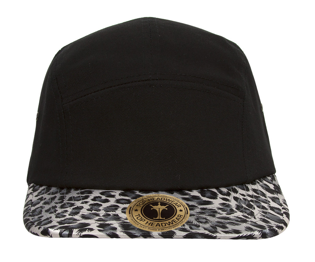 Gorra de cinco paneles de algodón con estampado de sombreros Top - Imagen 5 de 9