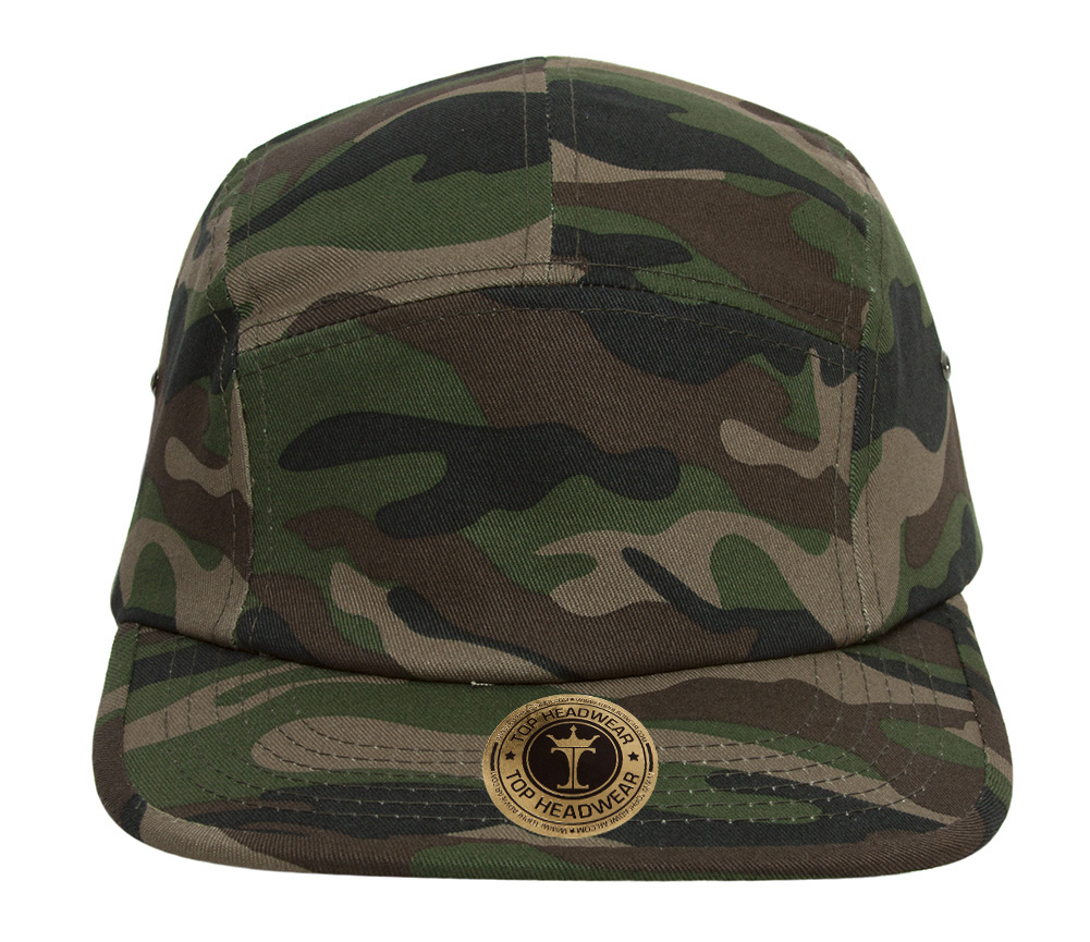 Gorra de cinco paneles de algodón con estampado de sombreros Top - Imagen 8 de 9