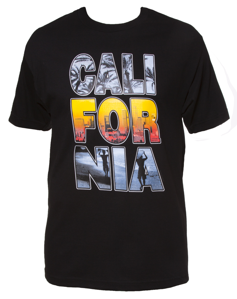 有关以下物品的详细资料: mens california scenery black short