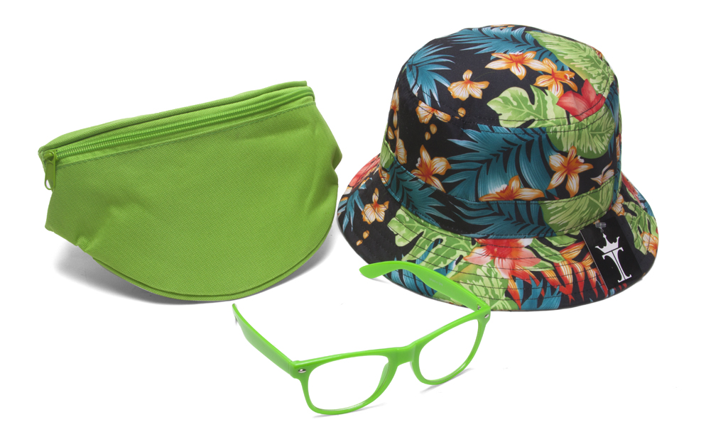 Kit de accesorios del festival para hombres con cubo floral, riñonera y Buddys - Imagen 6 de 11