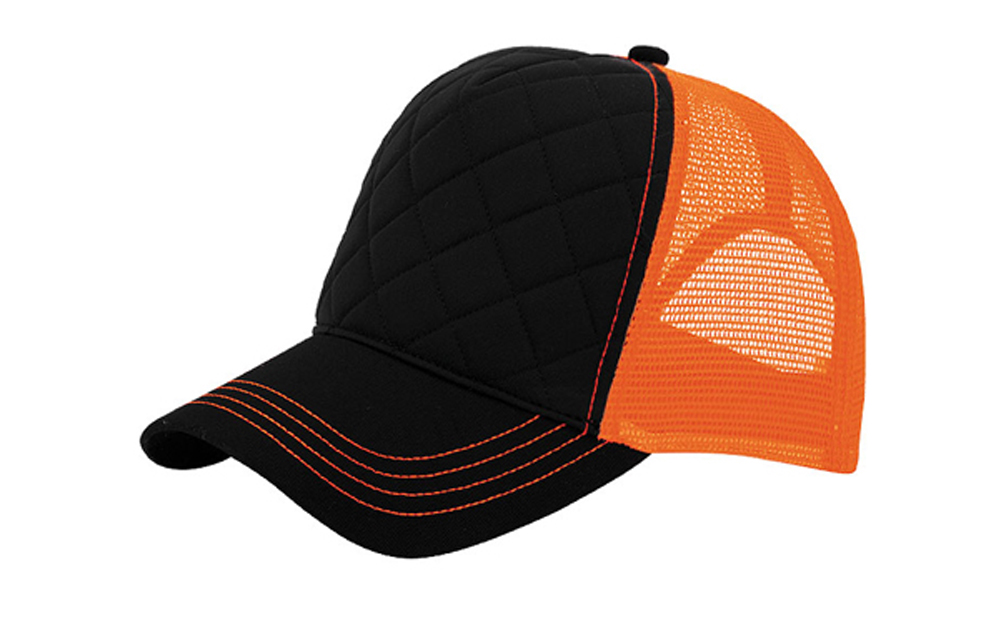 Fashion Quilted Trucker Cap Neon Mesh + GT Wristband