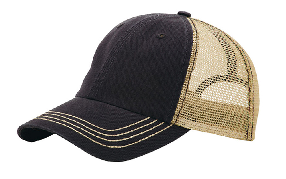 Unstructured Cotton Twill Wash Trucker Cap + GT Wristband