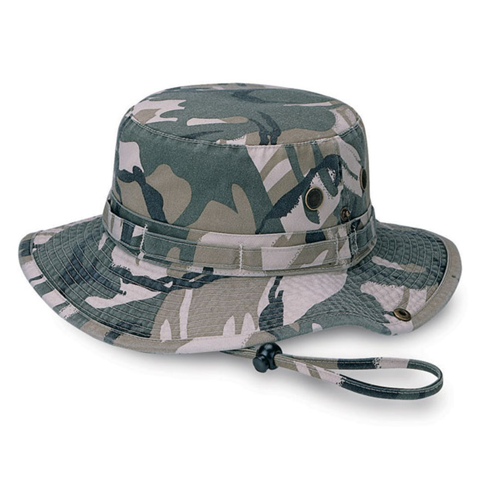 Camo Twill Washed Hunting Hat w/ Cord eBay