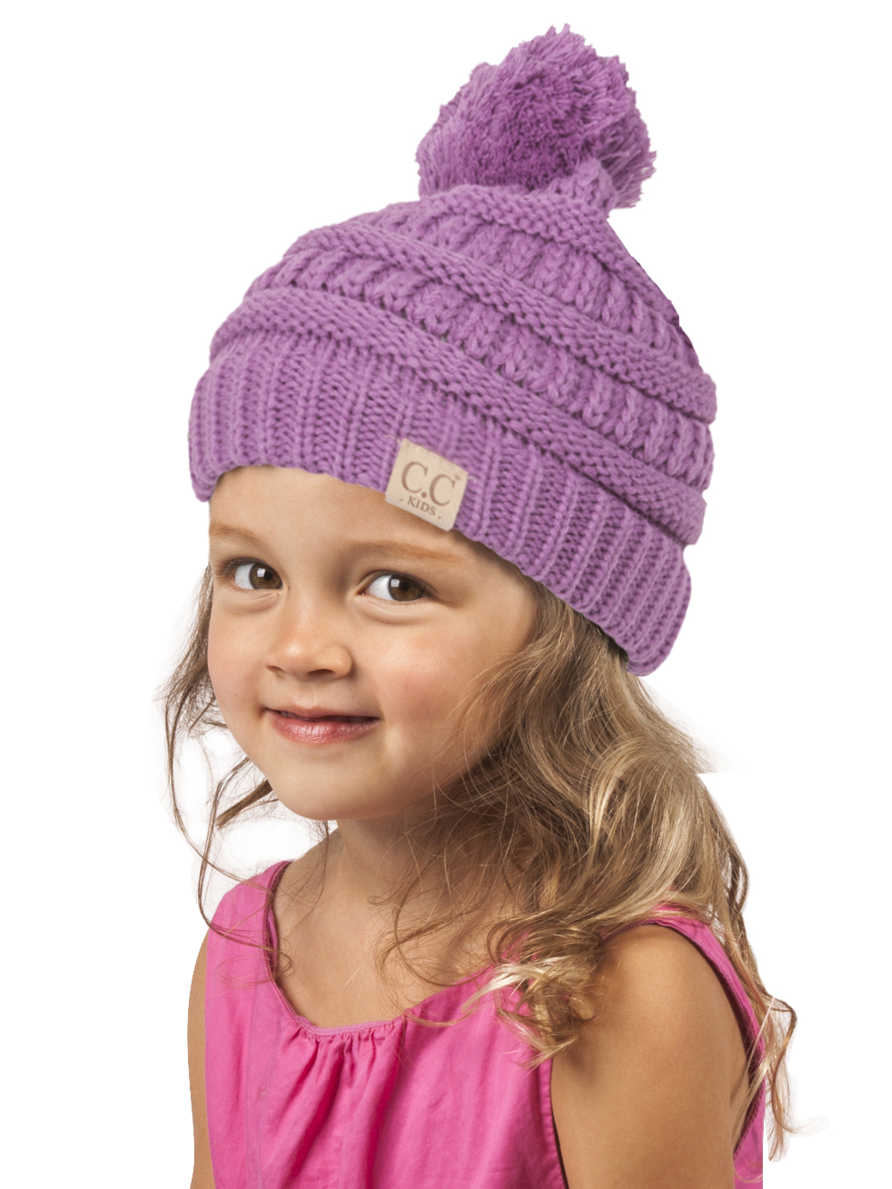 Gravity Threads Kids Cable Knit Thick Soft Beanie w/ Pom - Picture 44 of 61