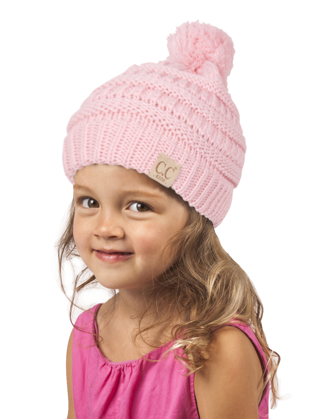 Gravity Threads Kids Cable Knit Thick Soft Beanie w/ Pom - Picture 49 of 61