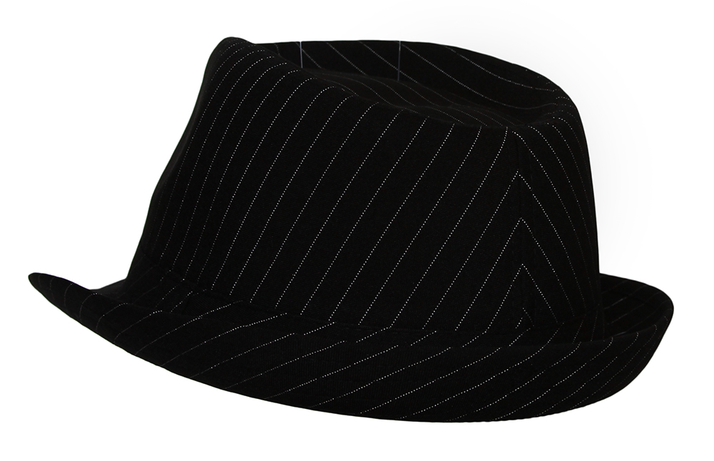 Pinstripe Fedora Hat for Men and Women - Small/Medium Size-image
