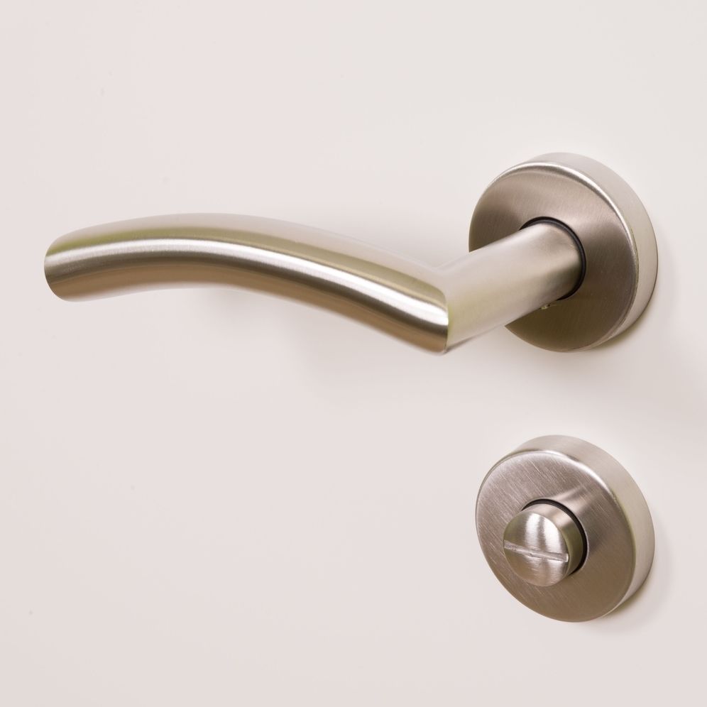 HORI/® Zimmert/ür Komplettset mit Zarge und T/ürdr/ücker I Wei/ßlack-Innent/ür I H/öhe 198,5 cm I Gr/ö/ßen und BB oder WC-Schloss w/ählbar I 1985 x 610 x 100 mm I DIN rechts