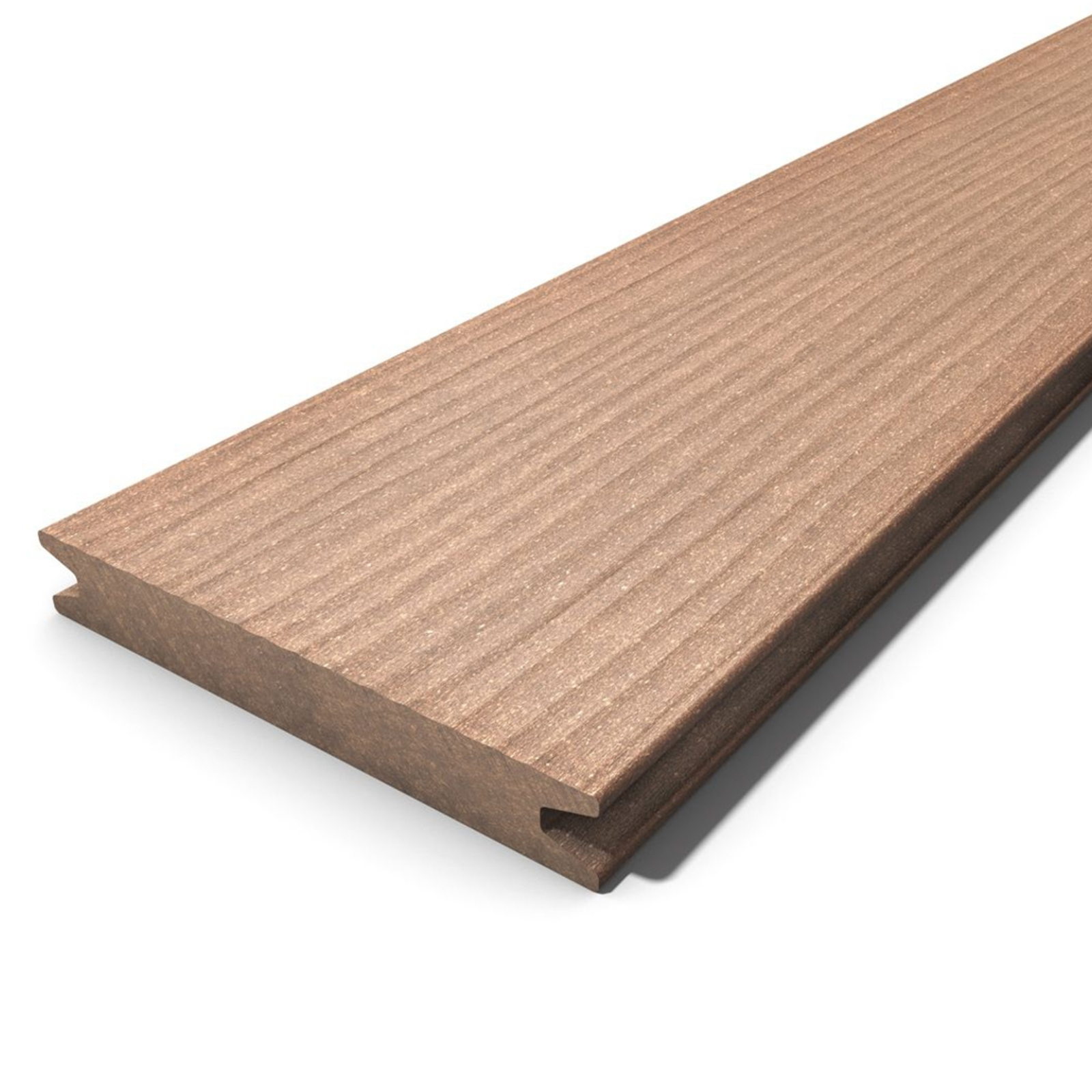 Megawood Terrassendielen Komplettset WPC Komplettbausatz massiv braun