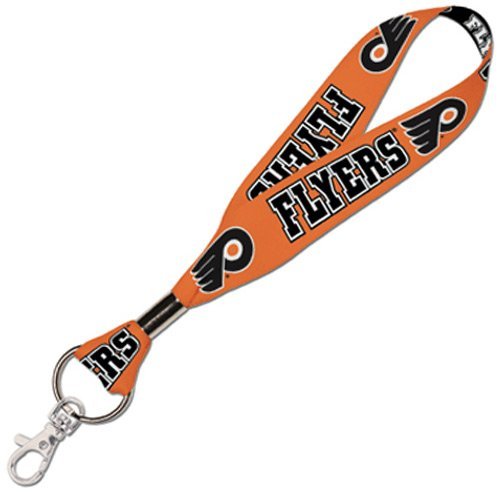 nhl philadelphia flyers 1 inch lanyard key strap keychain poly 6 phl flyers