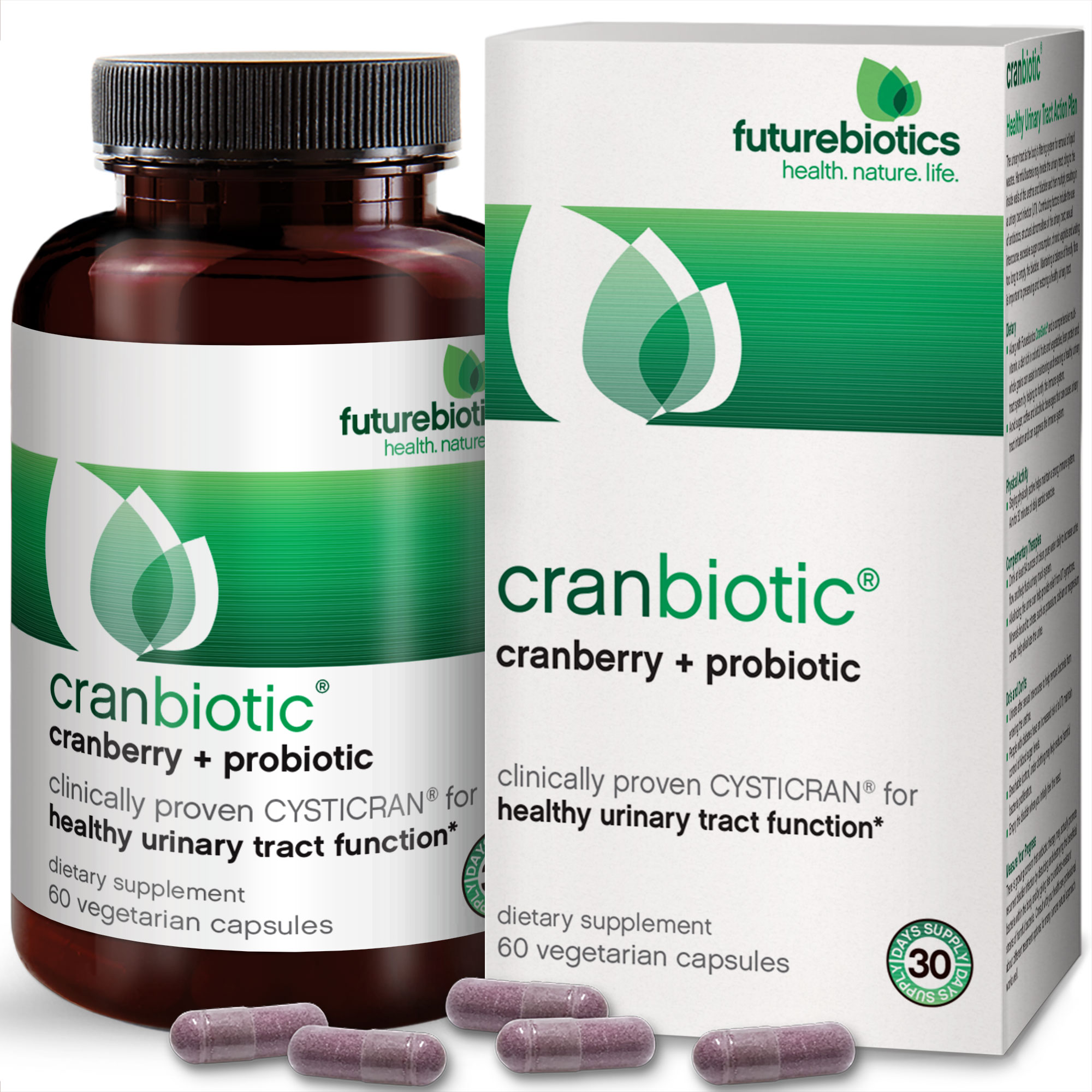 Futurebiotics CranBiotic SugarFree Cranberry + Probiotic 60 Vegetarian