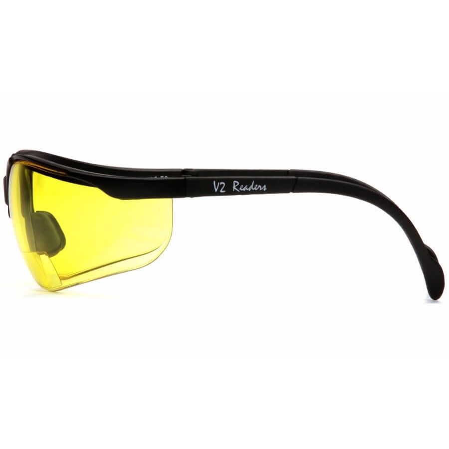 Pyramex V2 Reader Bifocal Safety Glasses With Black Frame And Amber pyramex-v2-reader-bifocal-safety-glasses-with-black-frame-and-amber