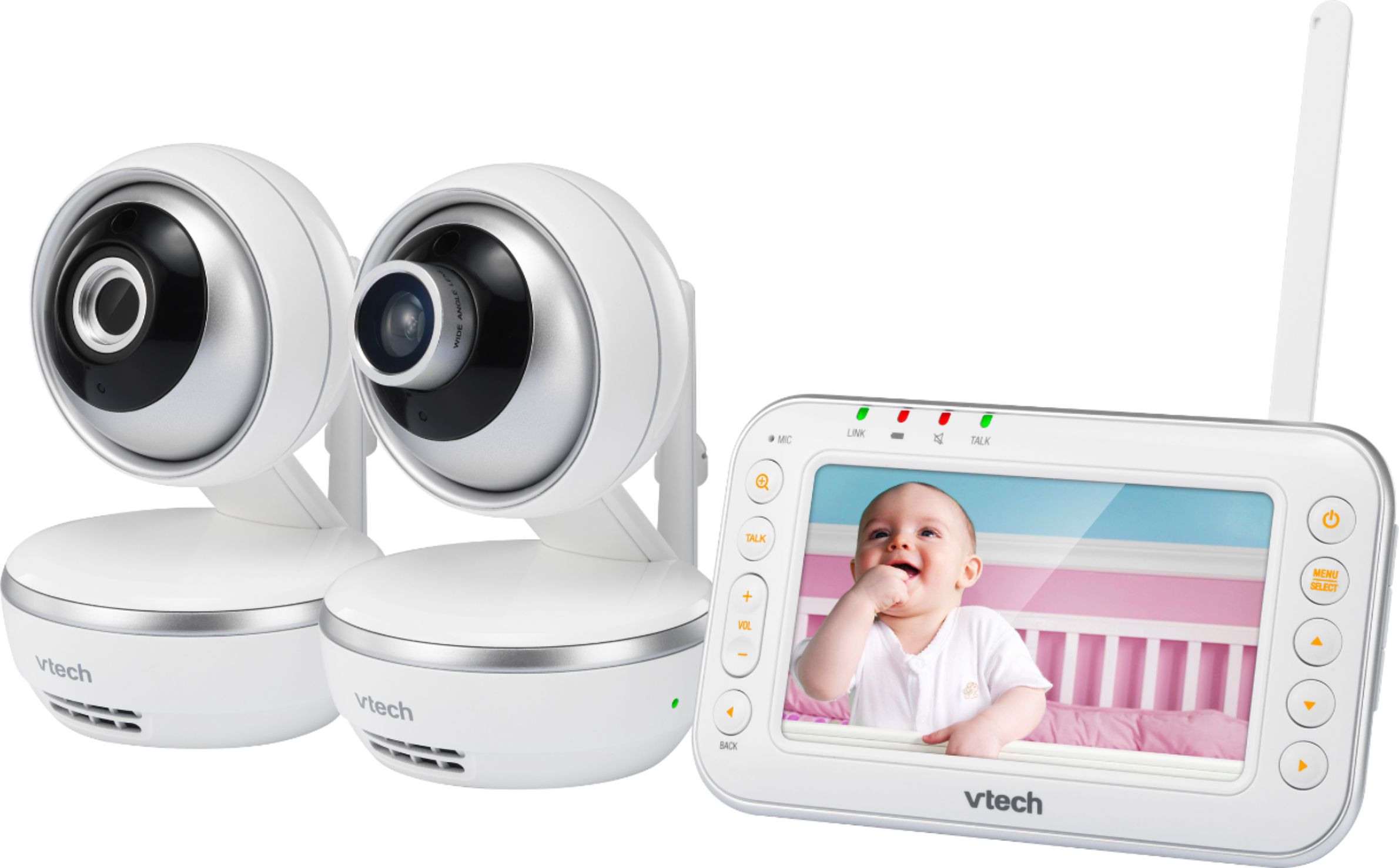 Vtech 4.3" Digital Video Baby Monitor with 2 Camera, Wide ...