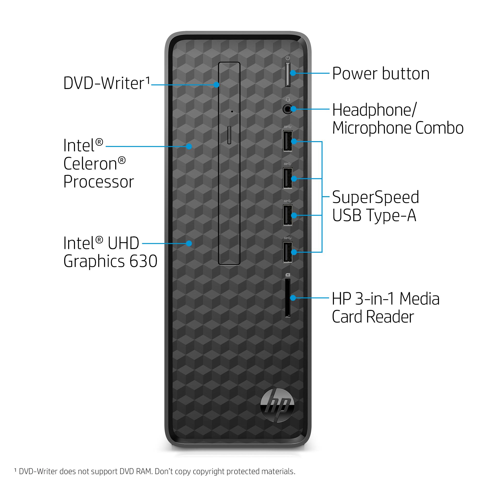 HP Slimline S01pF1013w Desktop, Intel Celeron G5900 4GB RAM 1TB HDD 9EE37AAABA 194850481529 eBay