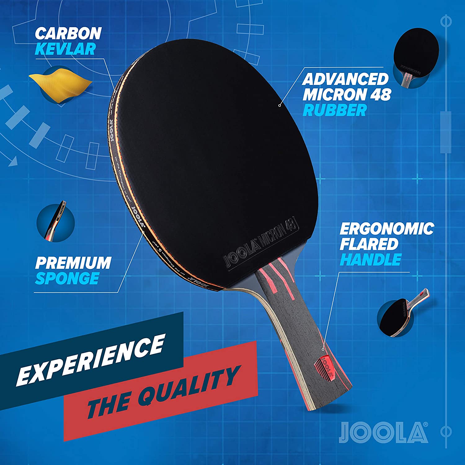 JOOLA Infinity Overdrive Professional Performance Ping Pong Paddle with
