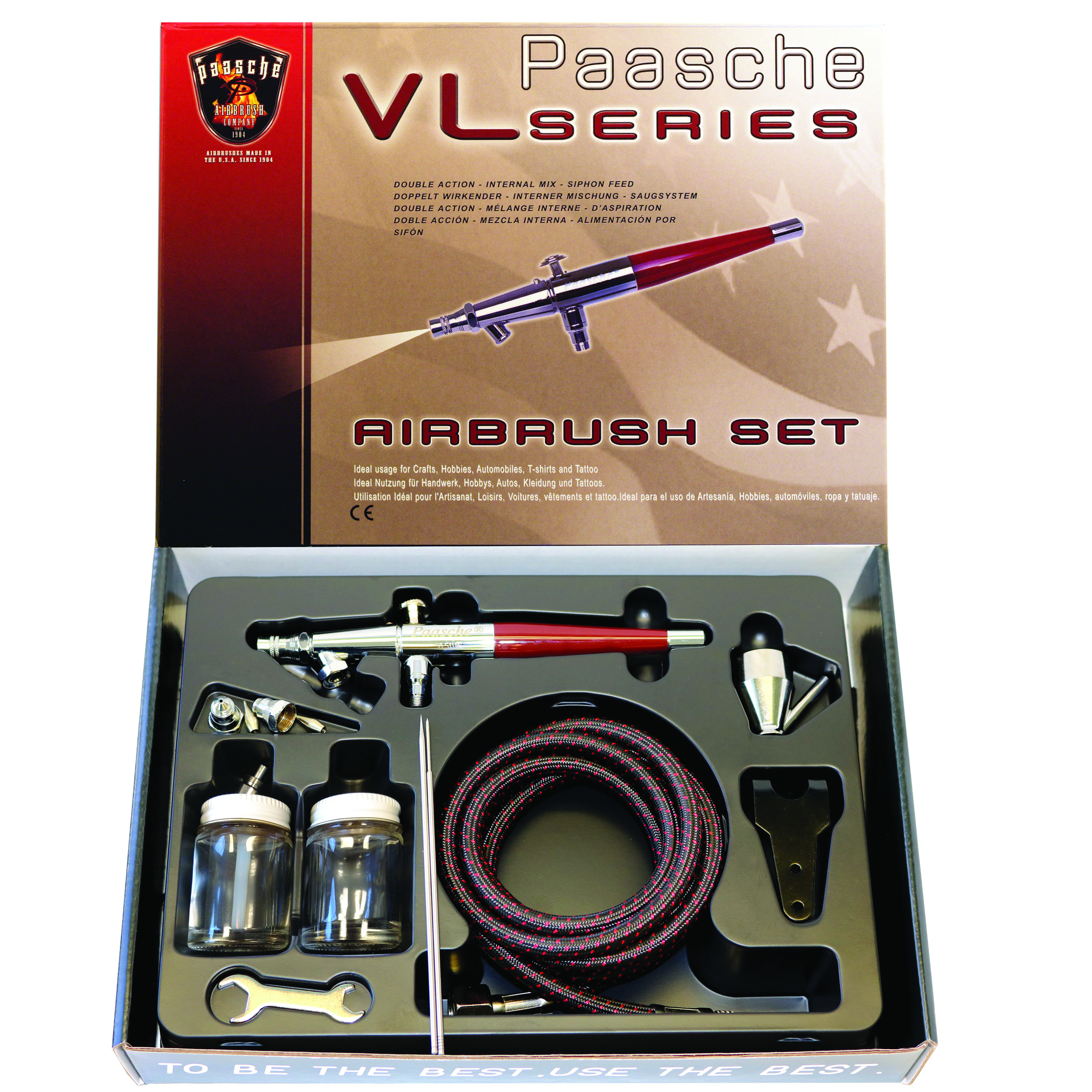 Paasche VLSSET Double Action Siphon Feed Airbrush Set 26614000533 eBay