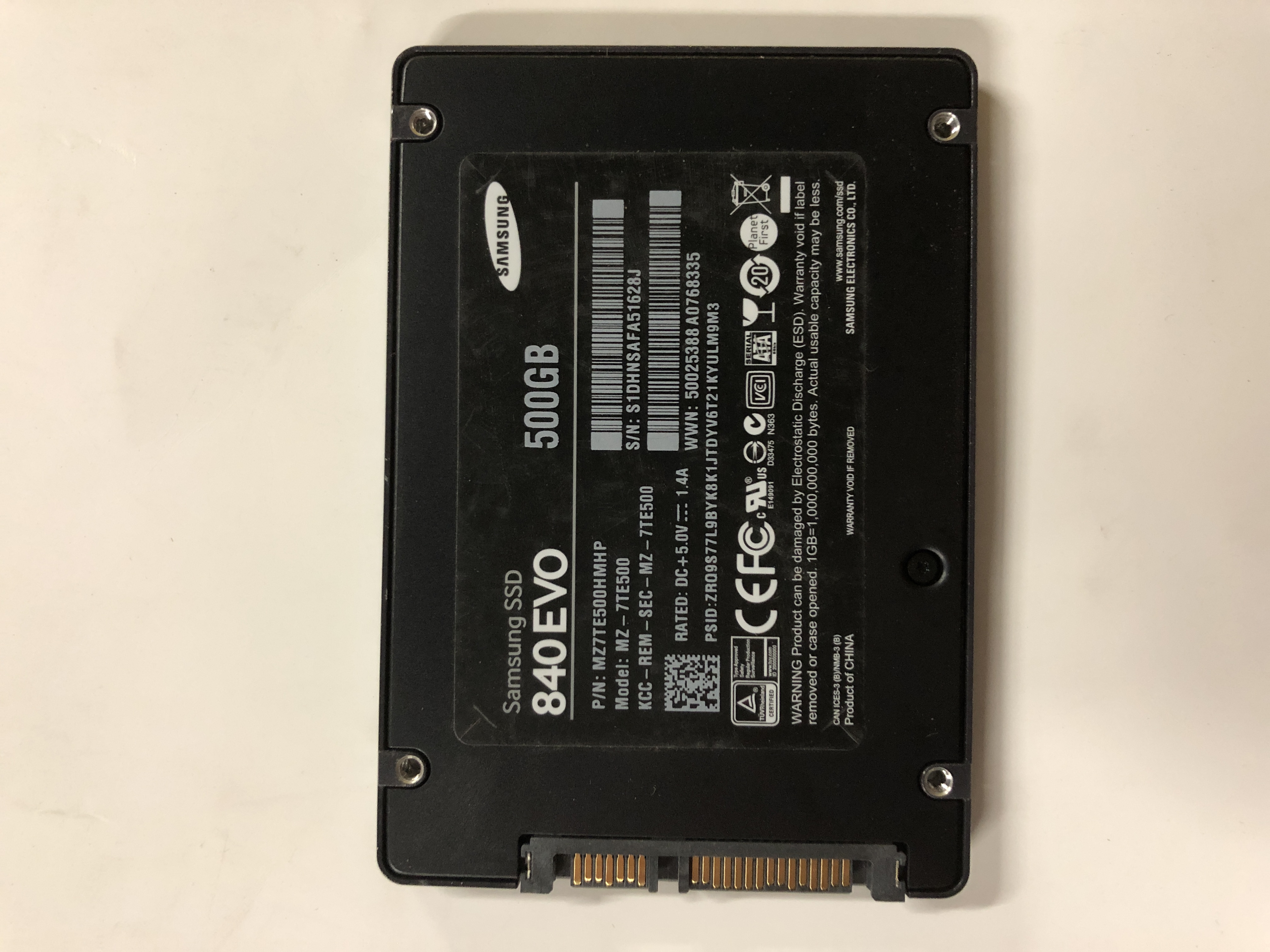 Lot of 5 2.5 SATA 500GB SSD MIX BRAND - Picture 7 of 8