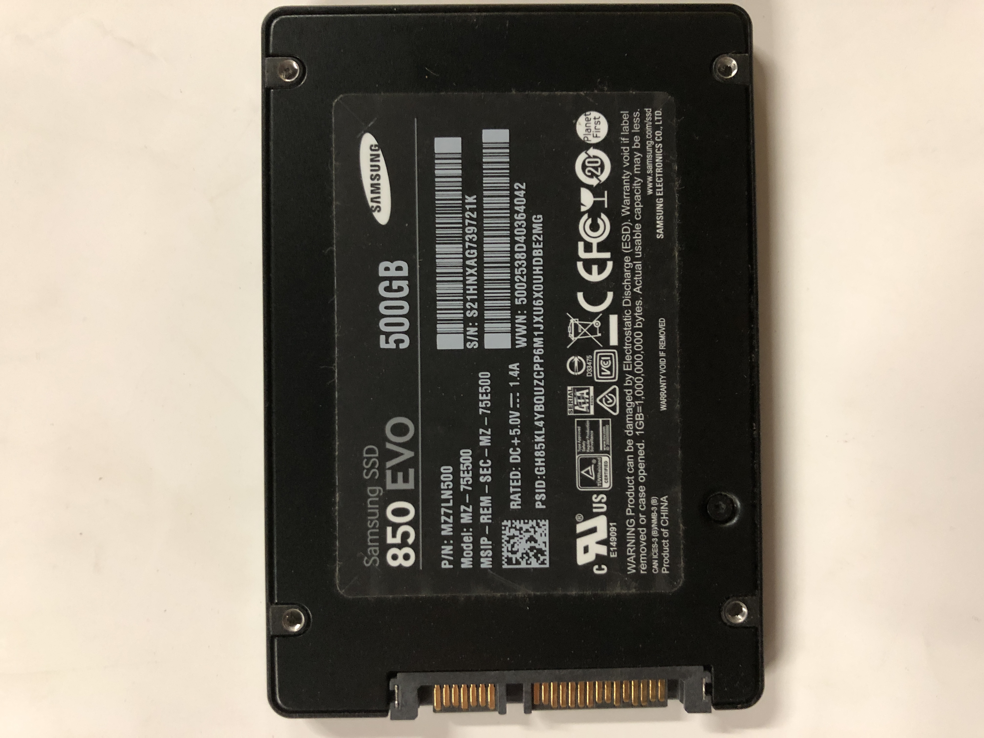 Lot of 5 2.5 SATA 500GB SSD MIX BRAND - Picture 2 of 8