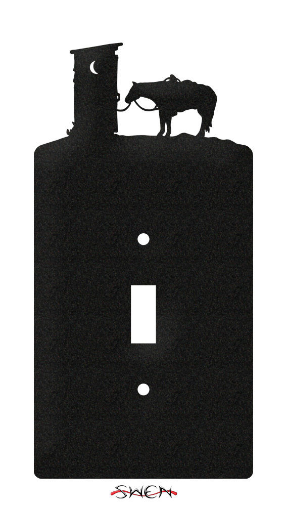 SWEN Products OUTHOUSE COWBOY HORSE Light Switch Plate Covers