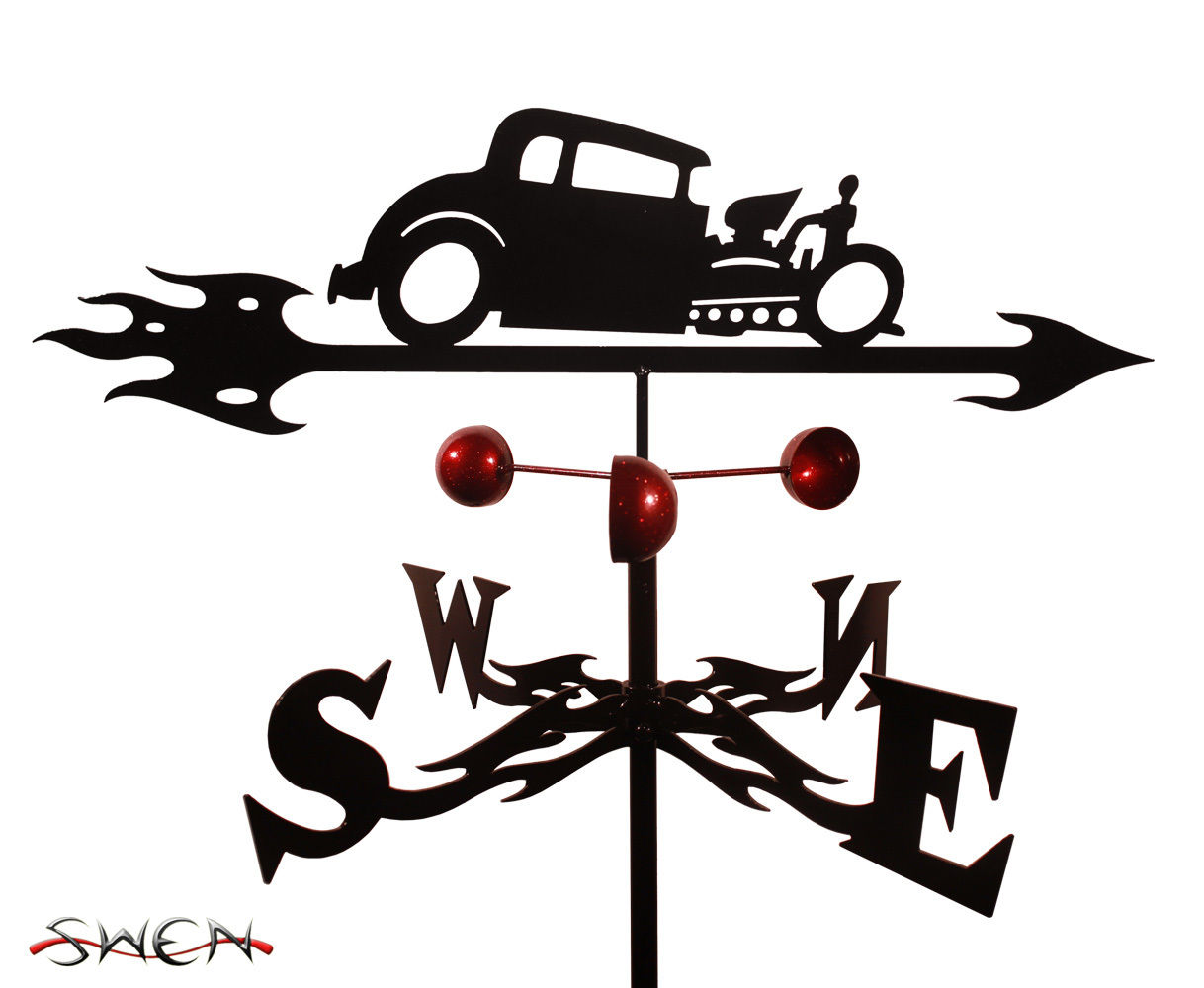 SWEN Products Hand Made Stock Race CAR Racing Side Mount Weathervane ~New