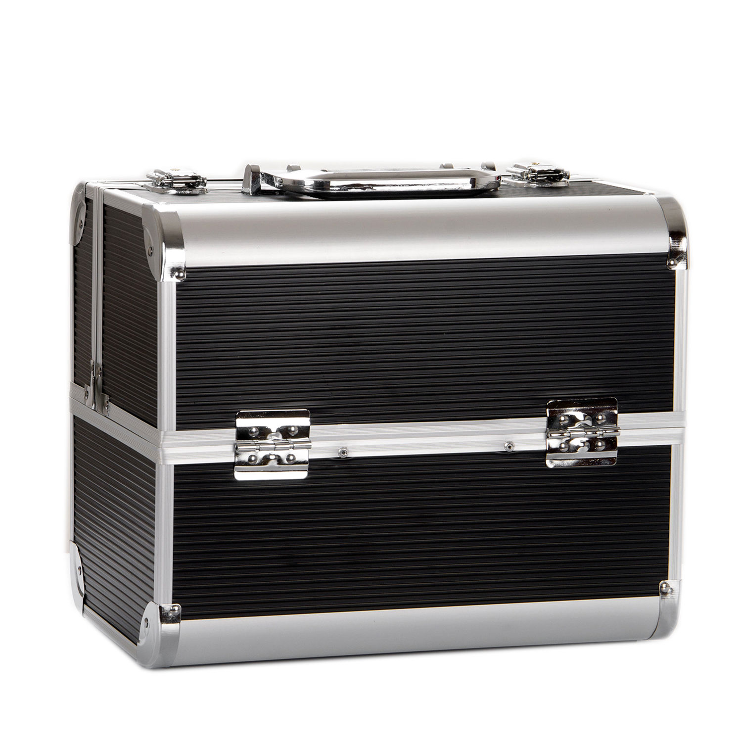 Pro Aluminum Makeup Train Case Jewelry Cosmetic Organizer Travel Box