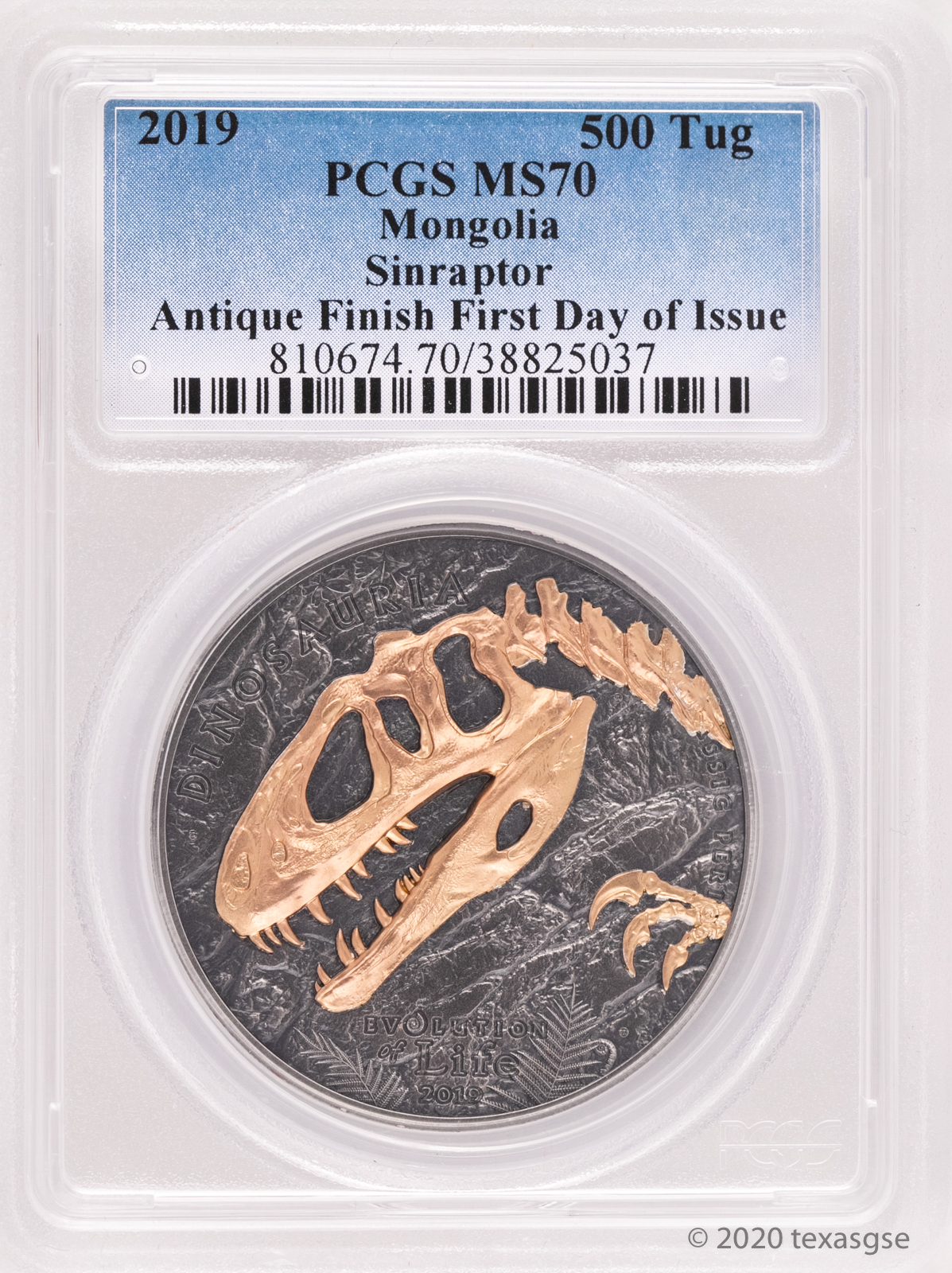2019 Mongolia 500 Togrog 1oz 999 Silver Coin RABBIT with COA .