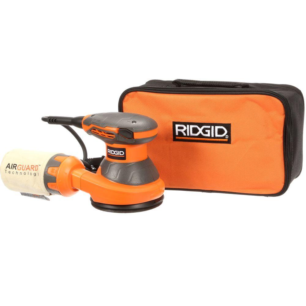RIDGID Random Orbital Sander with AIRGUARD Technology