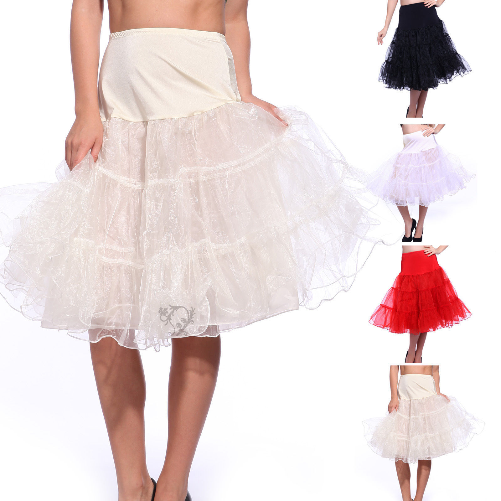 Jupon Sans Cerceau En Tulle - Style Rétro Rockabilly Des Années 50, Parfait Pour Robes Vintage Et Soirées