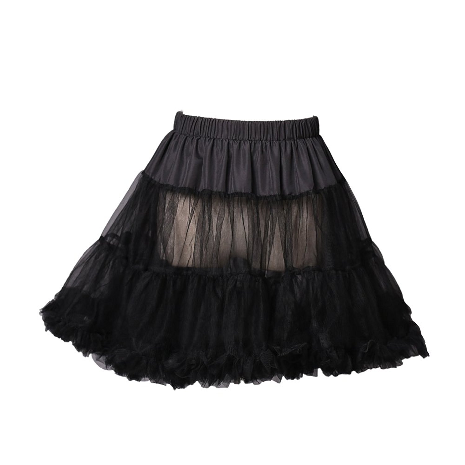 18" 50s retro underskirt underdress petticoat rock tutu black
