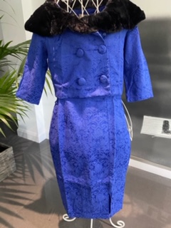 Lindy Bop Beverley Cobolt Two Piece Suit Dress - Picture 7 of 25