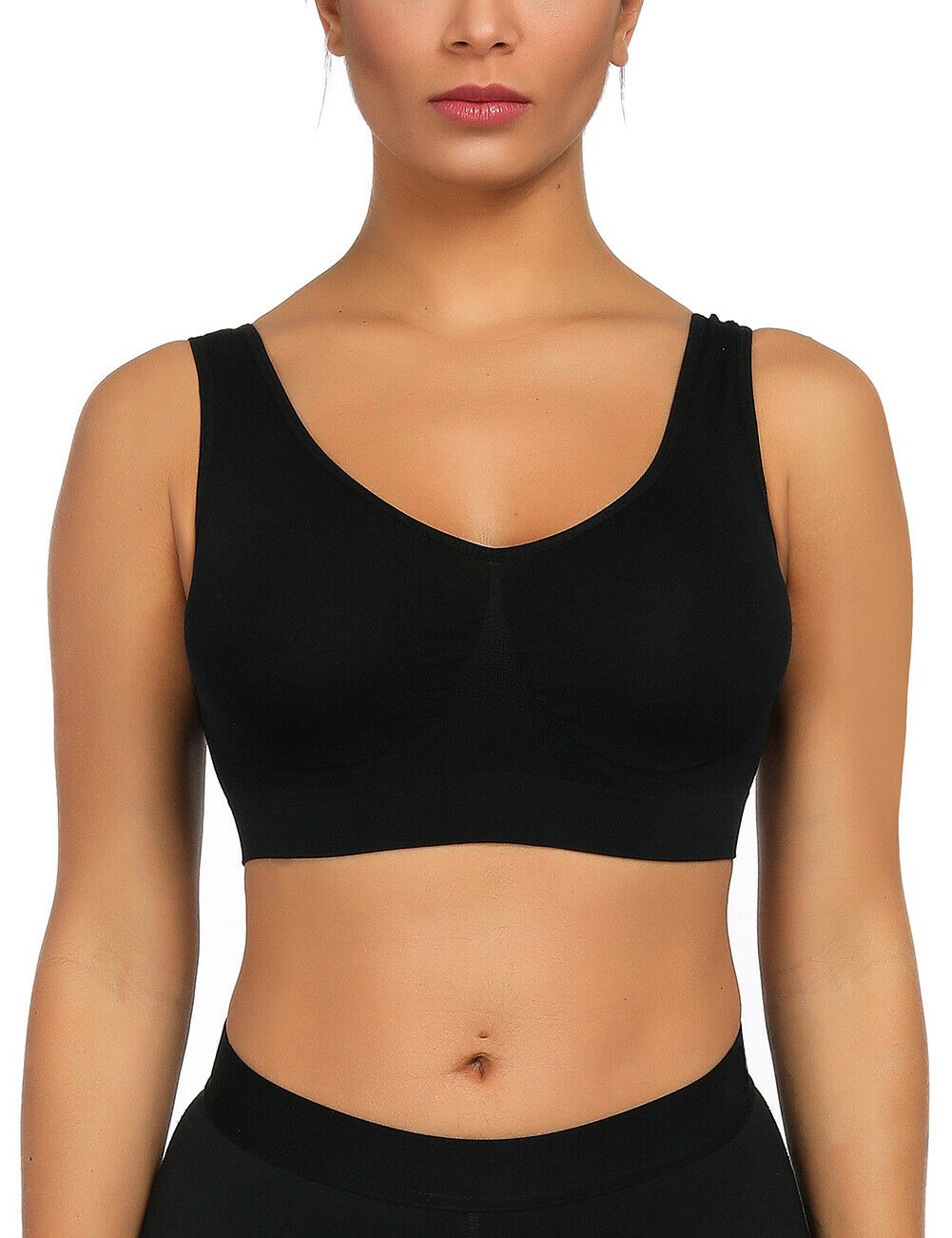 Set of 3 Comfort Sports Bra Form Bustier Top Without Wires Seamless Breathable eBay