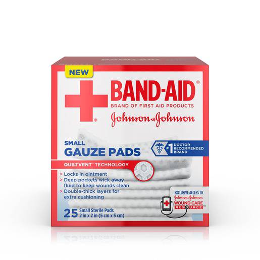 Johnson & Johnson BandAid Gauze 2x2 Pads, 25 Count (83 Pack) eBay