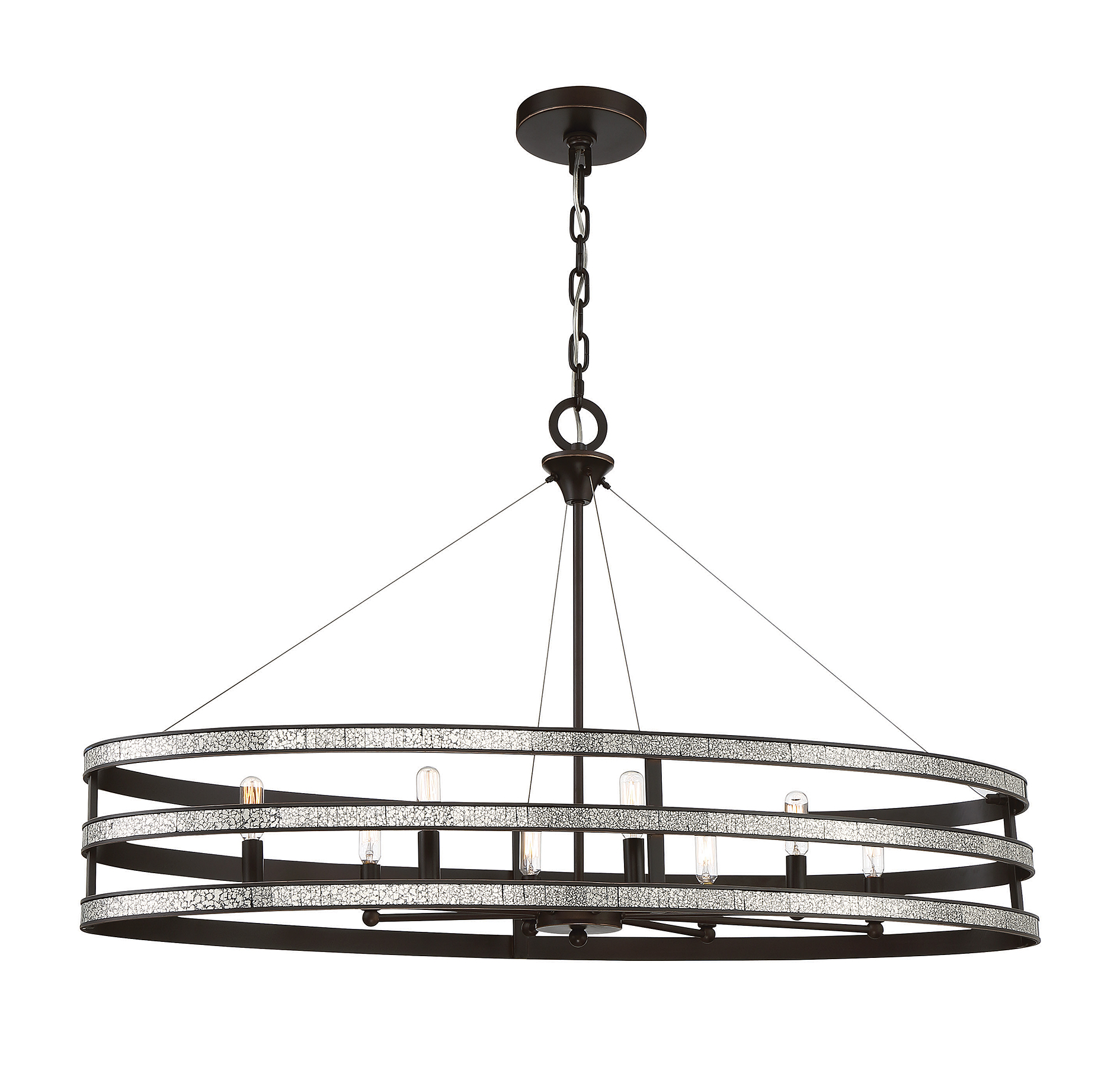 Madera 8-Light Linear Chandelier in English Bronze -  Savoy House, 1-1709-8-13