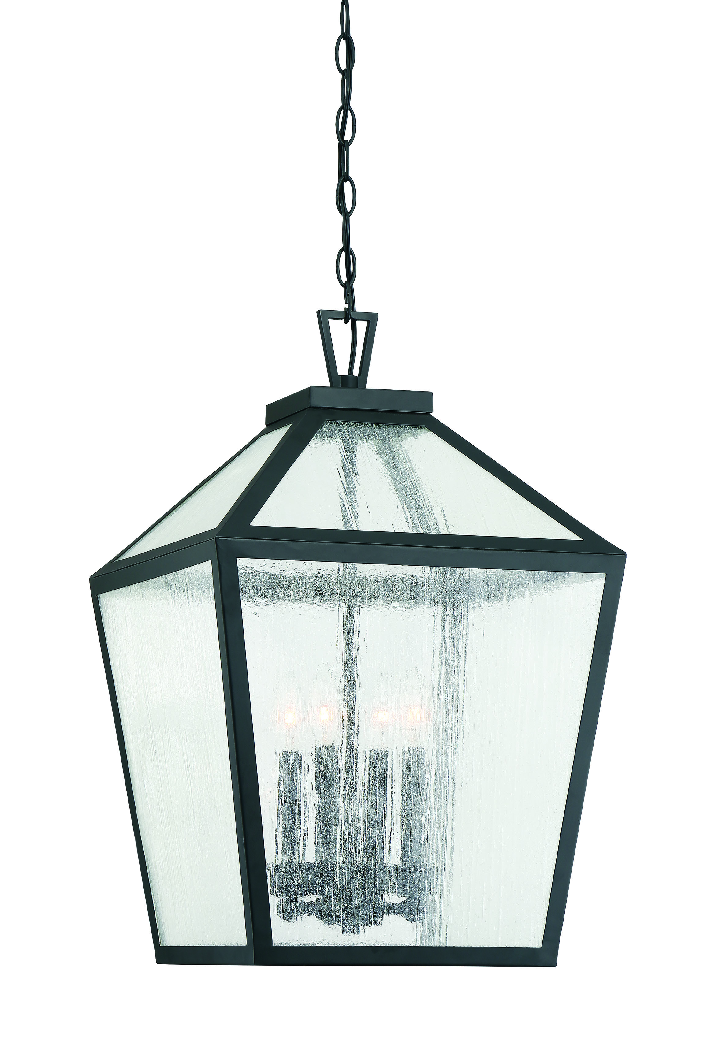 Photos - Chandelier / Lamp SAVOY House  House Woodstock 4-Light Outdoor Hanging Lantern in Black - 5-104-BK 5-104-BK 
