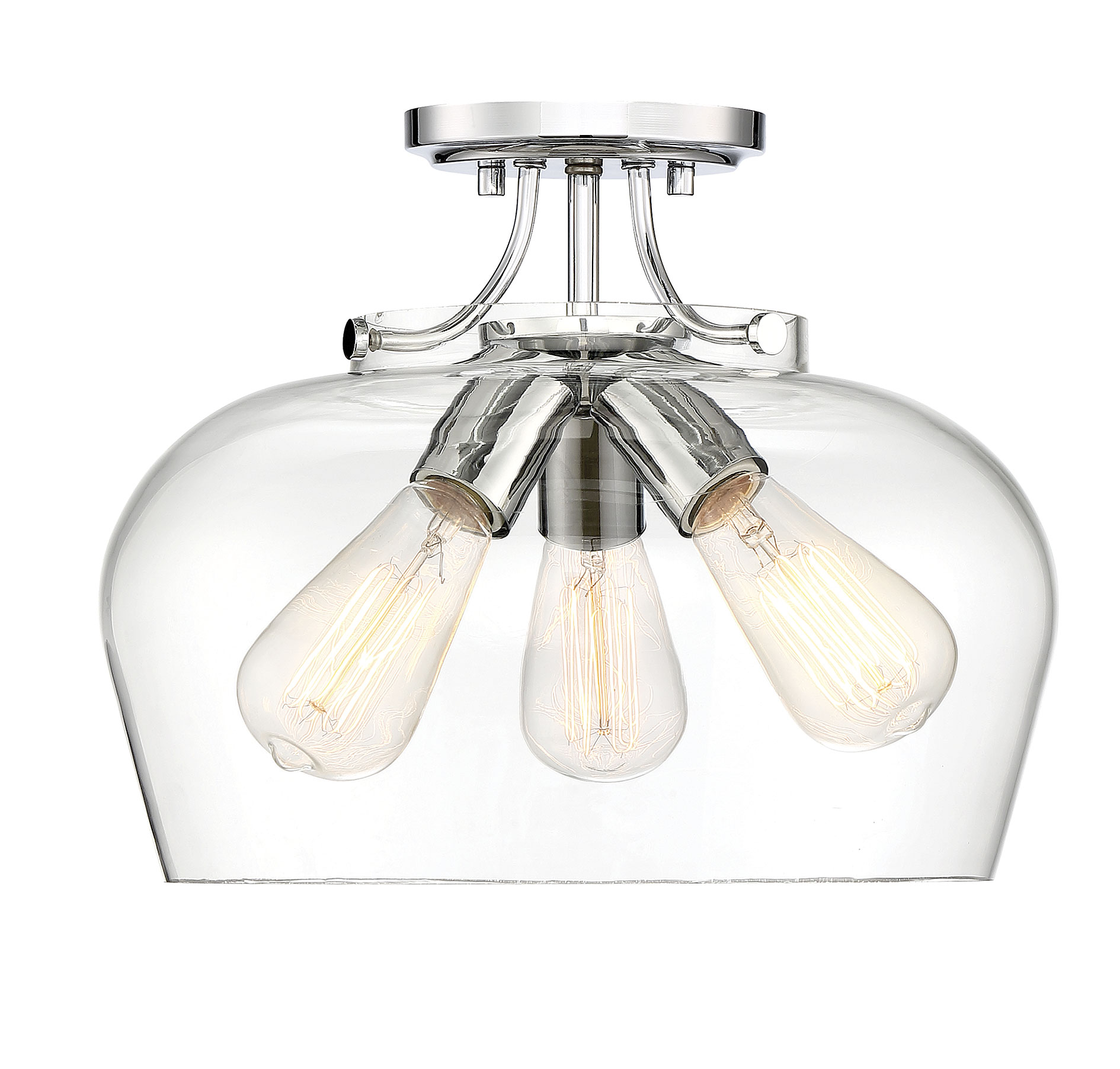 Savoy House Octave 3-Light Semi-Flush with Clear Glass (13" W x 11" H) - Picture 12 of 23