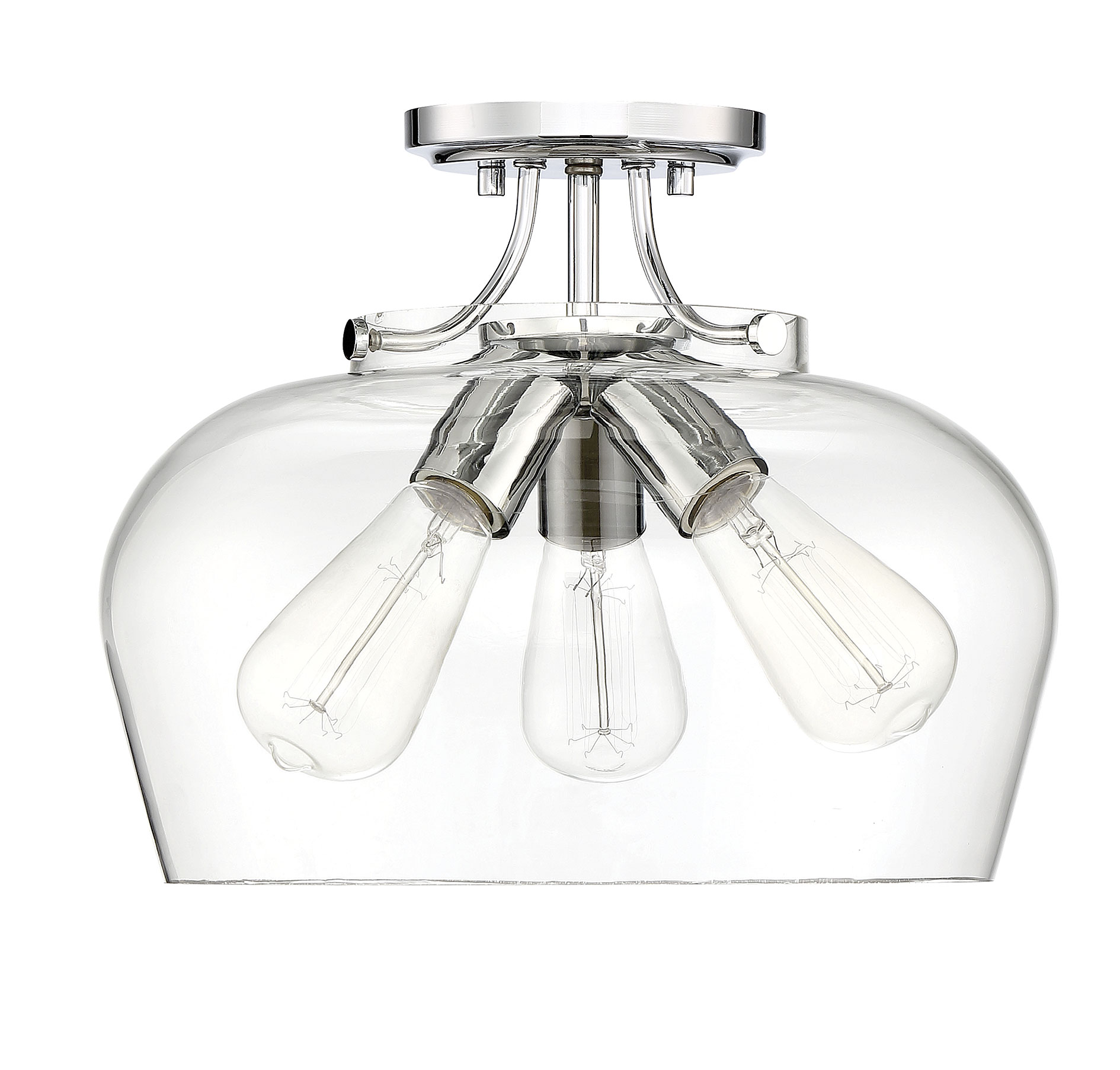 Savoy House Octave 3-Light Semi-Flush with Clear Glass (13" W x 11" H) - Picture 13 of 23