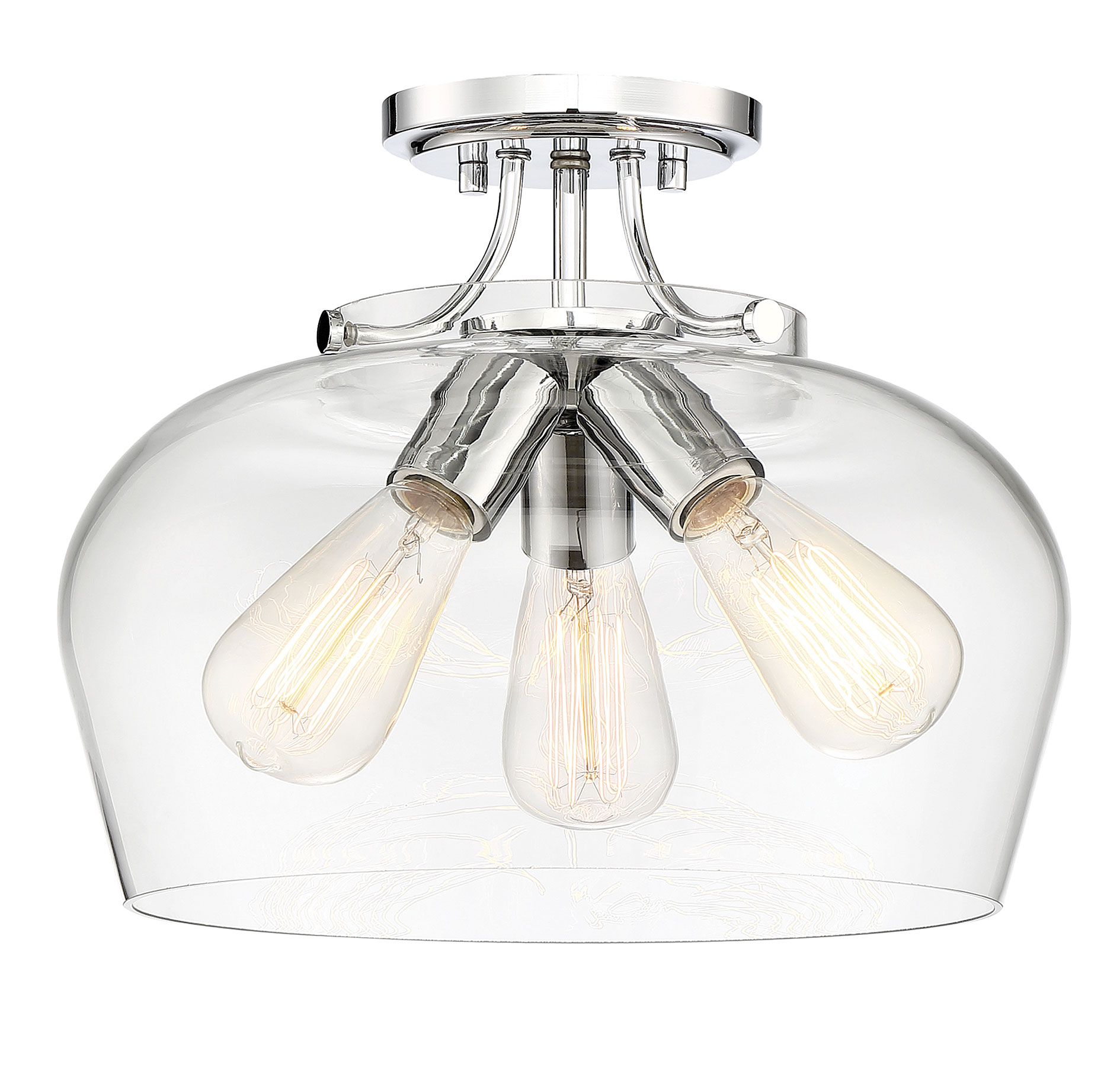 Savoy House Octave 3-Light Semi-Flush with Clear Glass (13" W x 11" H) - Picture 14 of 23