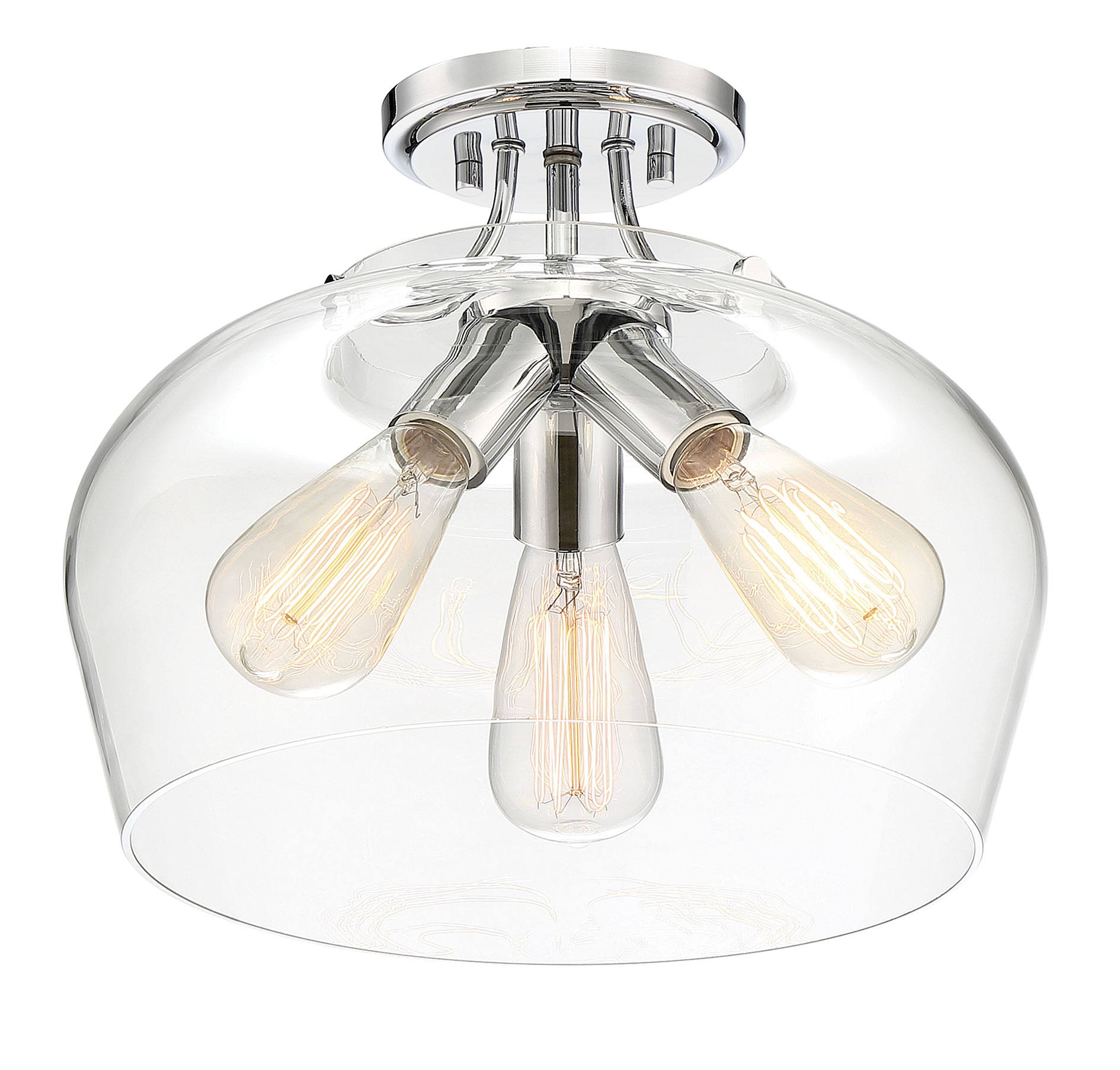 Savoy House Octave 3-Light Semi-Flush with Clear Glass (13" W x 11" H) - Picture 15 of 23