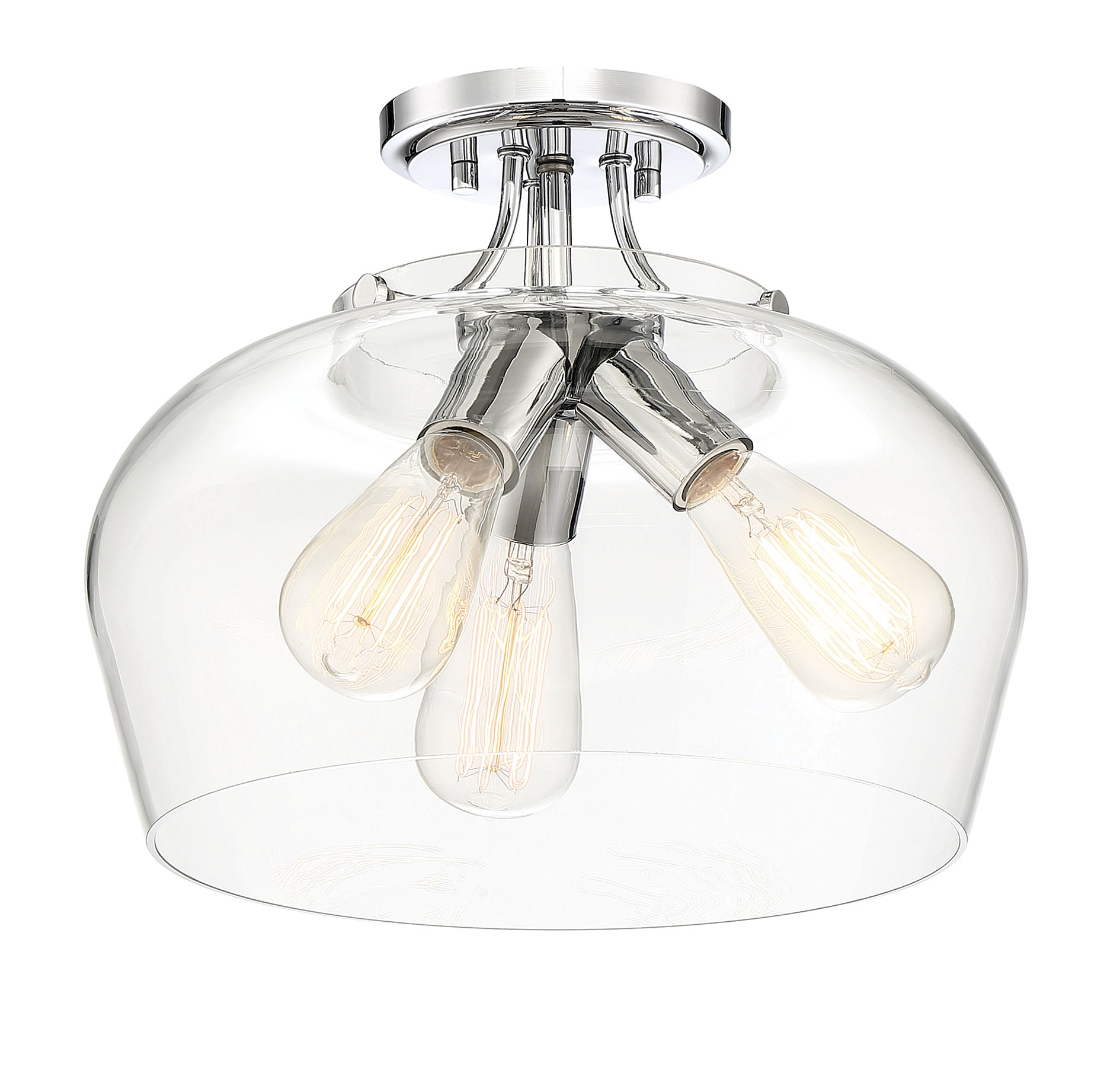 Savoy House Octave 3-Light Semi-Flush with Clear Glass (13" W x 11" H) - Picture 16 of 23